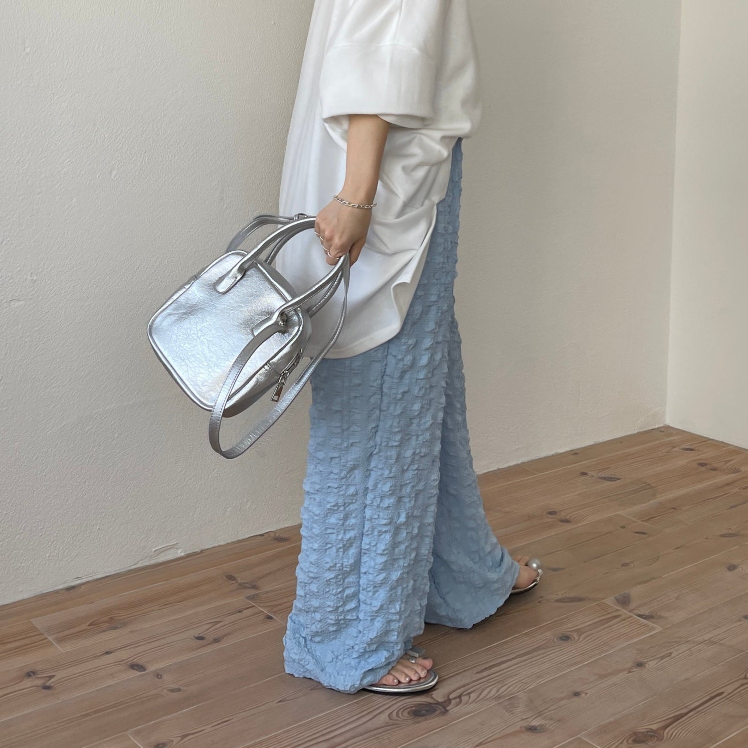 【SAMPLE】(セットで着て欲しい)non non iron pants / sky blue