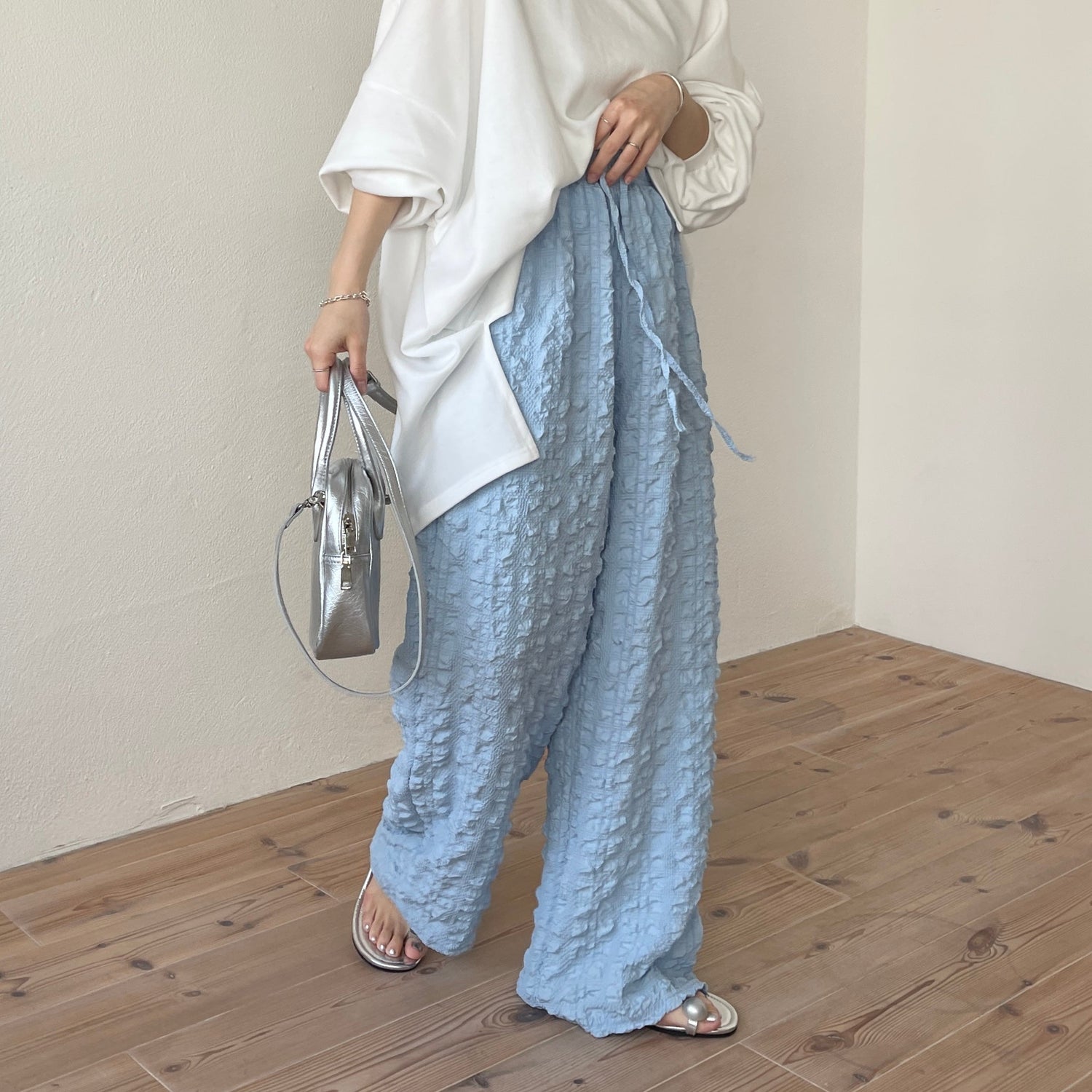 【SAMPLE】(セットで着て欲しい)non non iron pants / sky blue