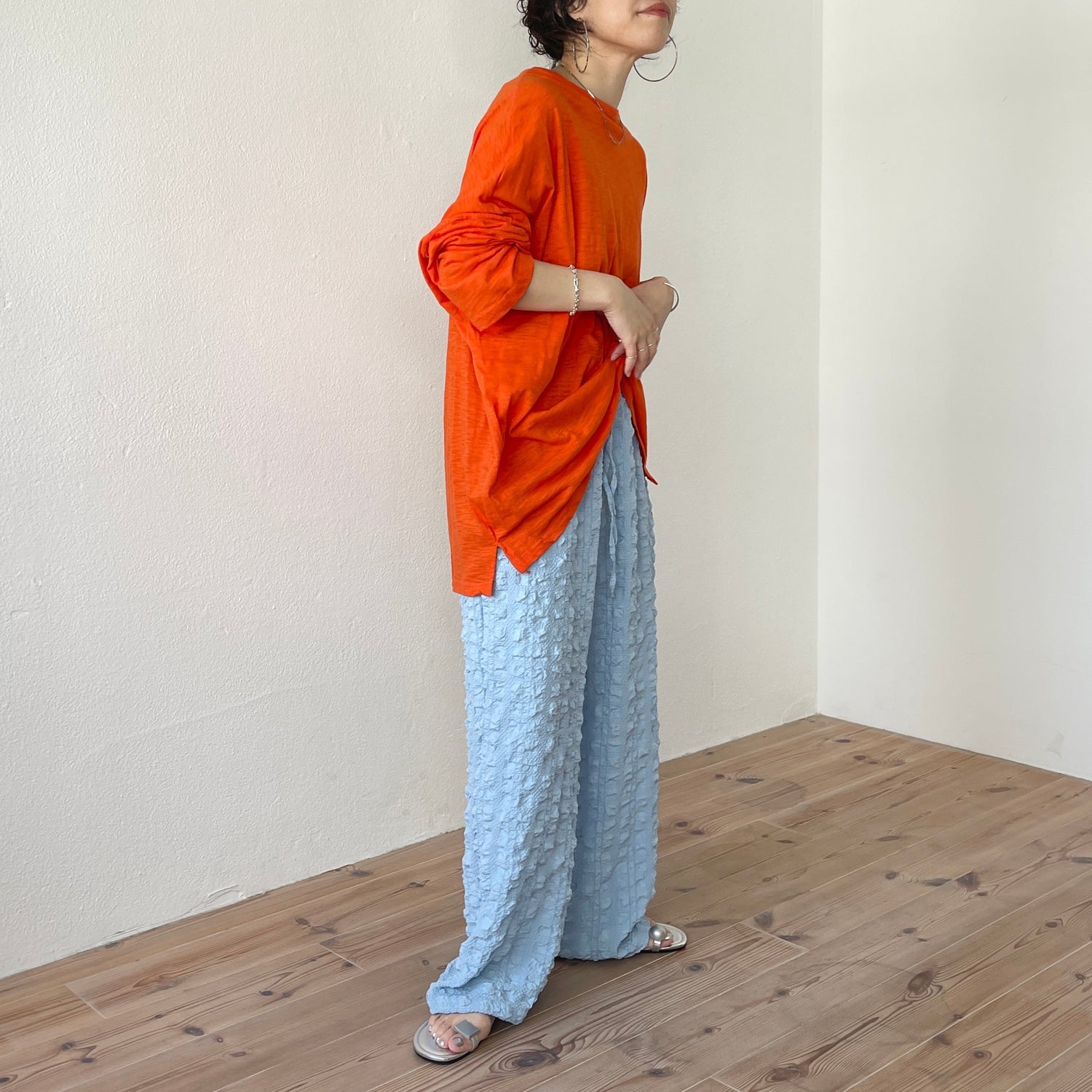 【SAMPLE】(セットで着て欲しい)non non iron pants / sky blue