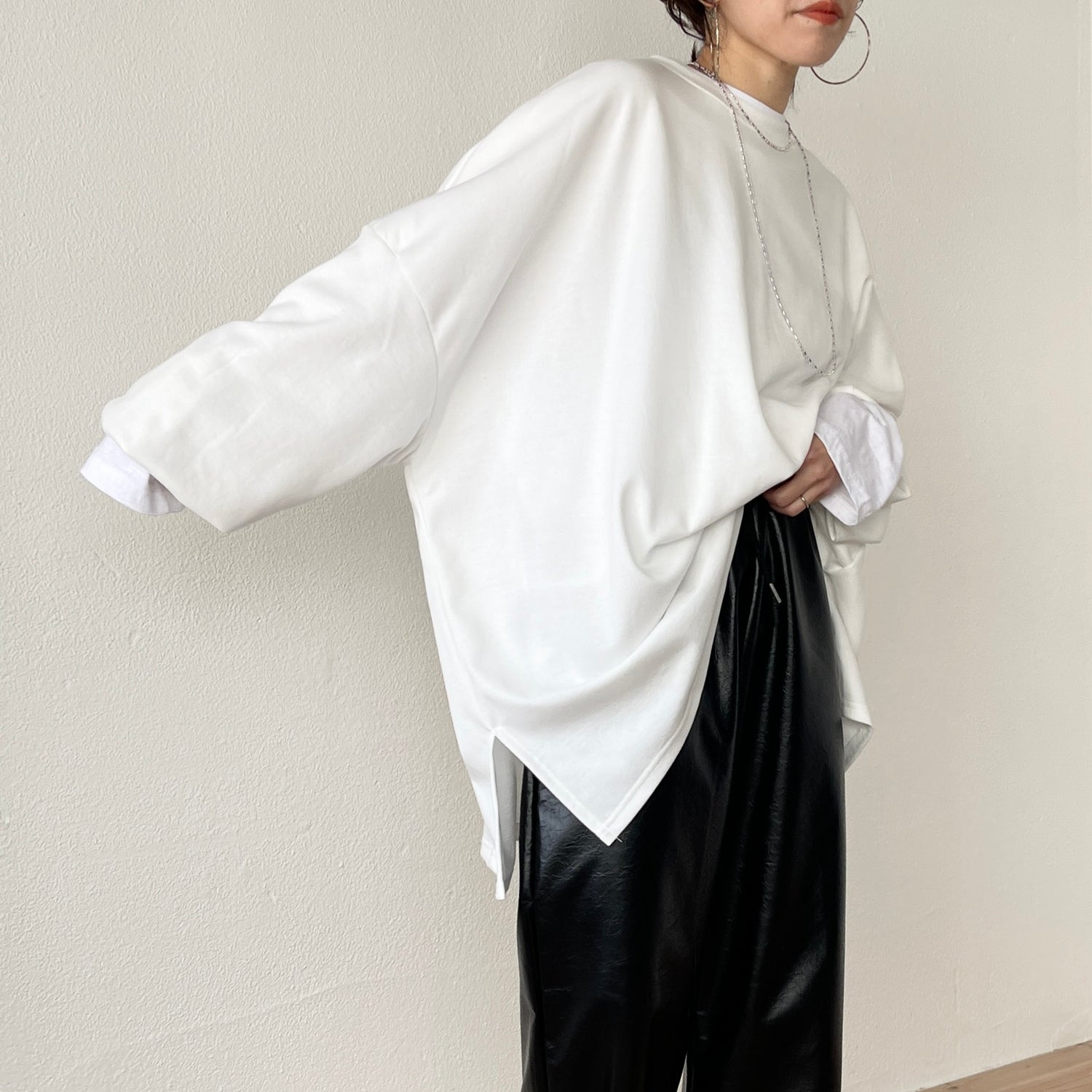 super loose light sweatee / ivory