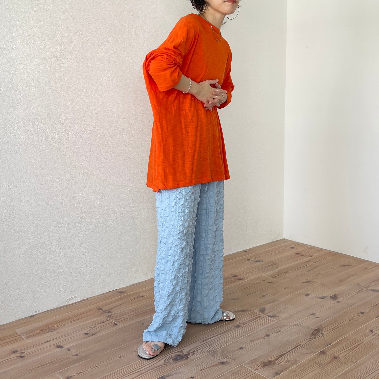 【SAMPLE】(セットで着て欲しい)non non iron pants / sky blue