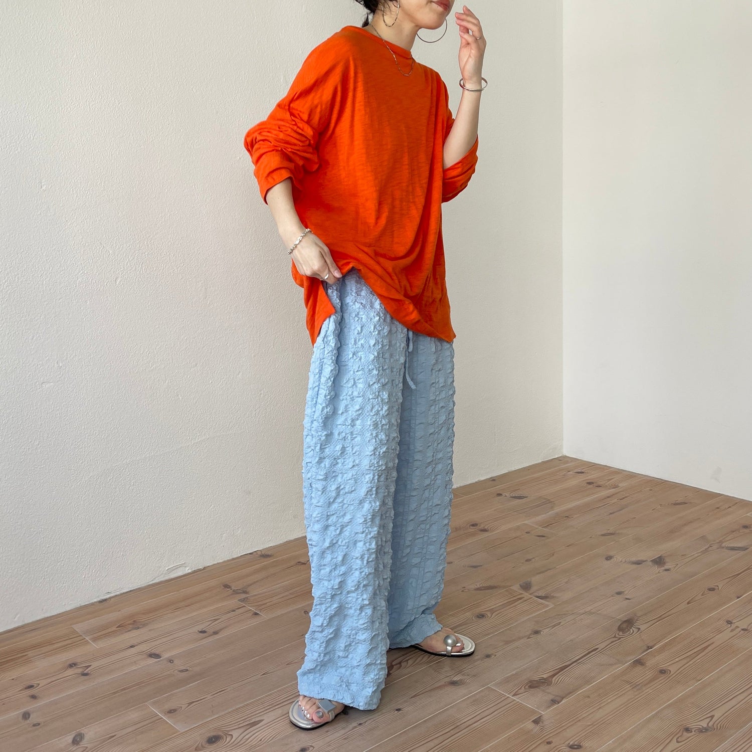 【SAMPLE】(セットで着て欲しい)non non iron pants / sky blue