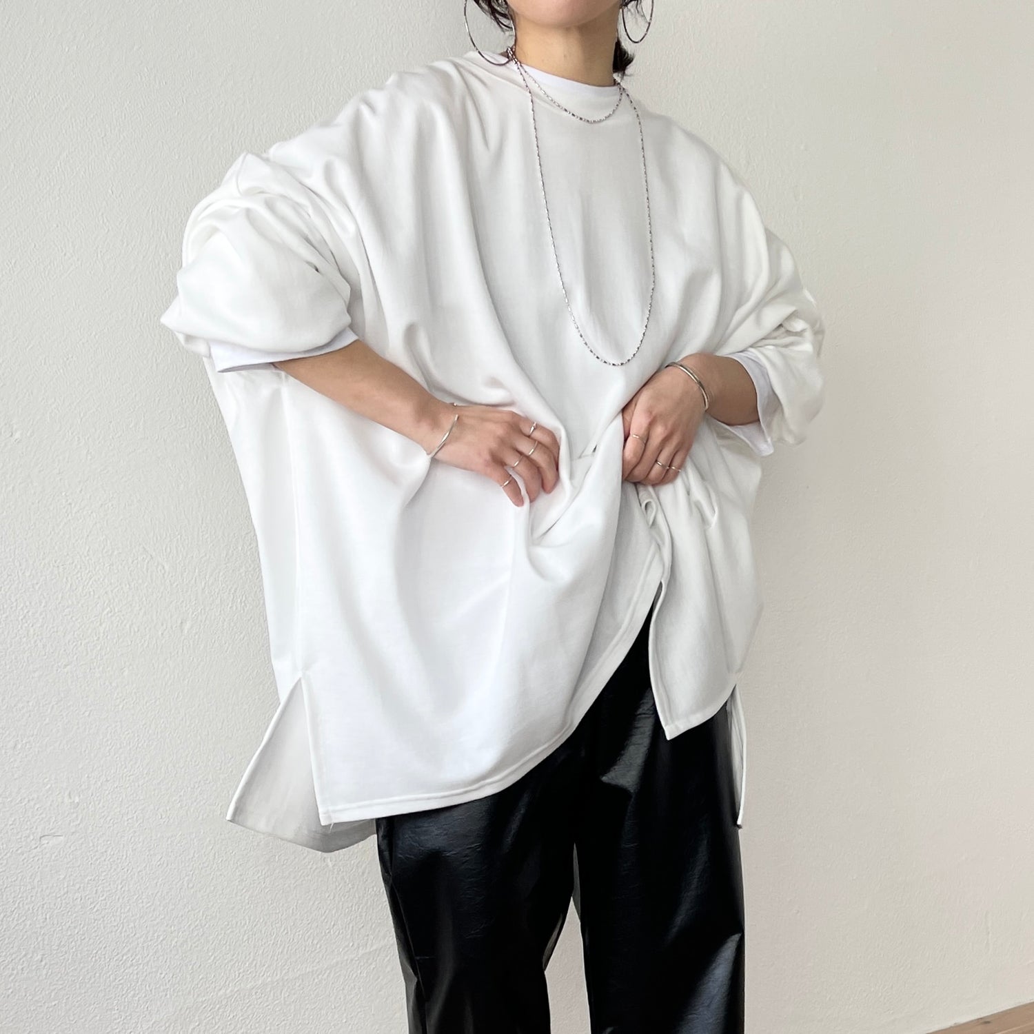 super loose light sweatee / ivory
