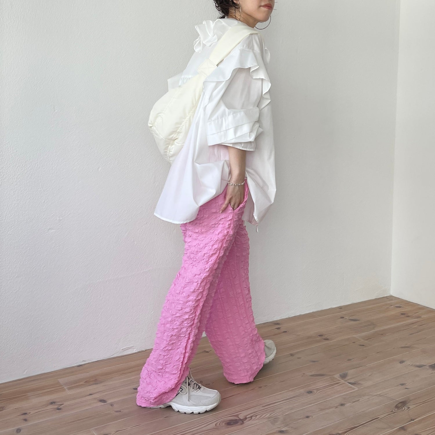 【SAMPLE】(セットで着て欲しい)non non iron pants / pink