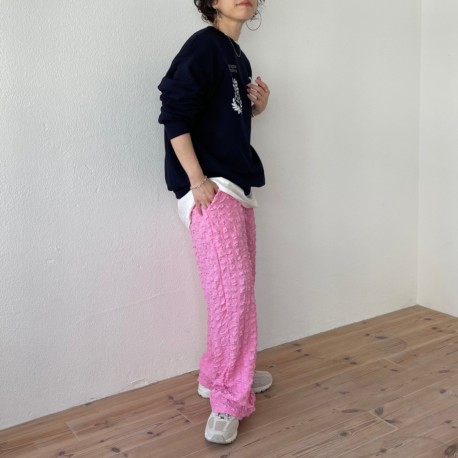 【SAMPLE】(セットで着て欲しい)non non iron pants / pink