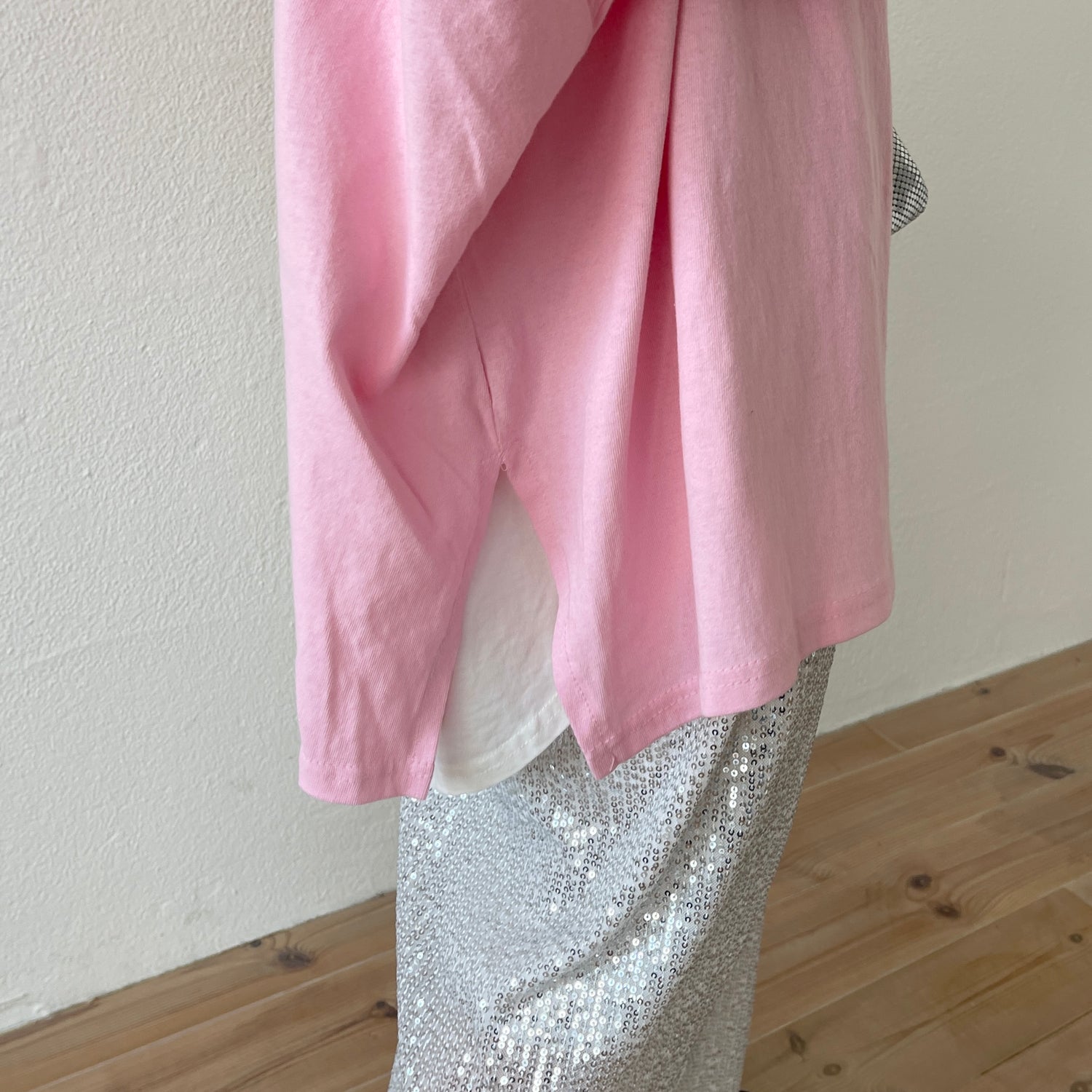 vintage like bear tee / pink