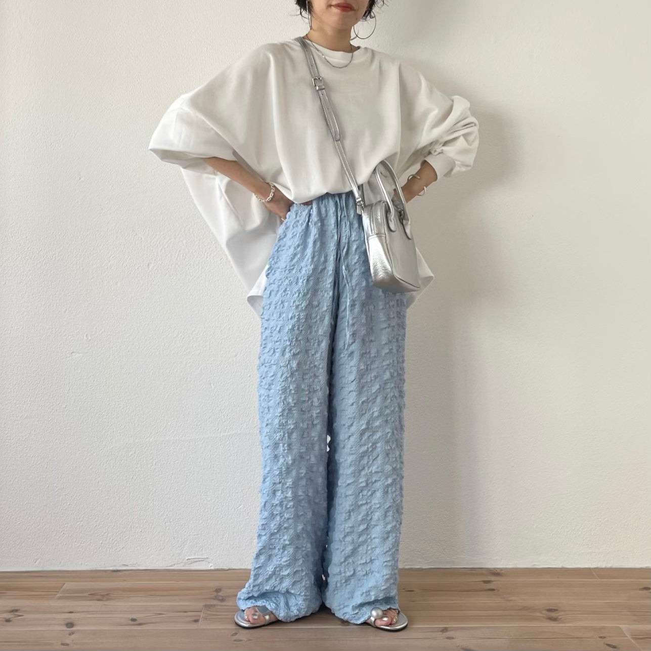 【SAMPLE】(セットで着て欲しい)non non iron pants / sky blue