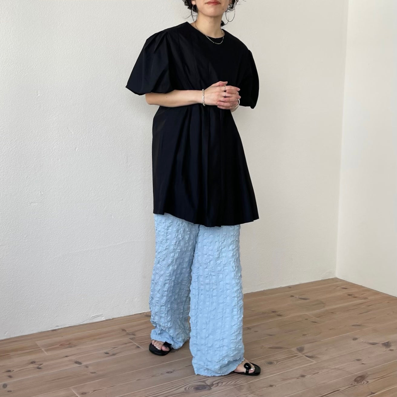 【SAMPLE】(セットで着て欲しい)non non iron pants / sky blue
