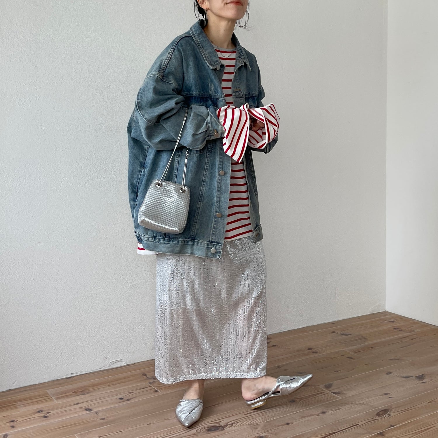 perfect silhouette buddy denim jacket / blue