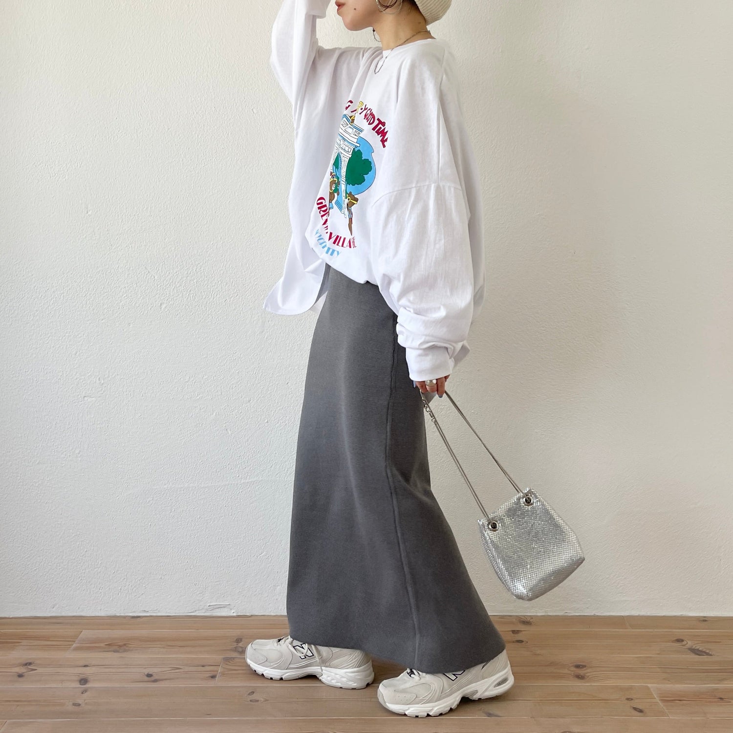 【SAMPLE】daily daily 2way knit skirt / gray