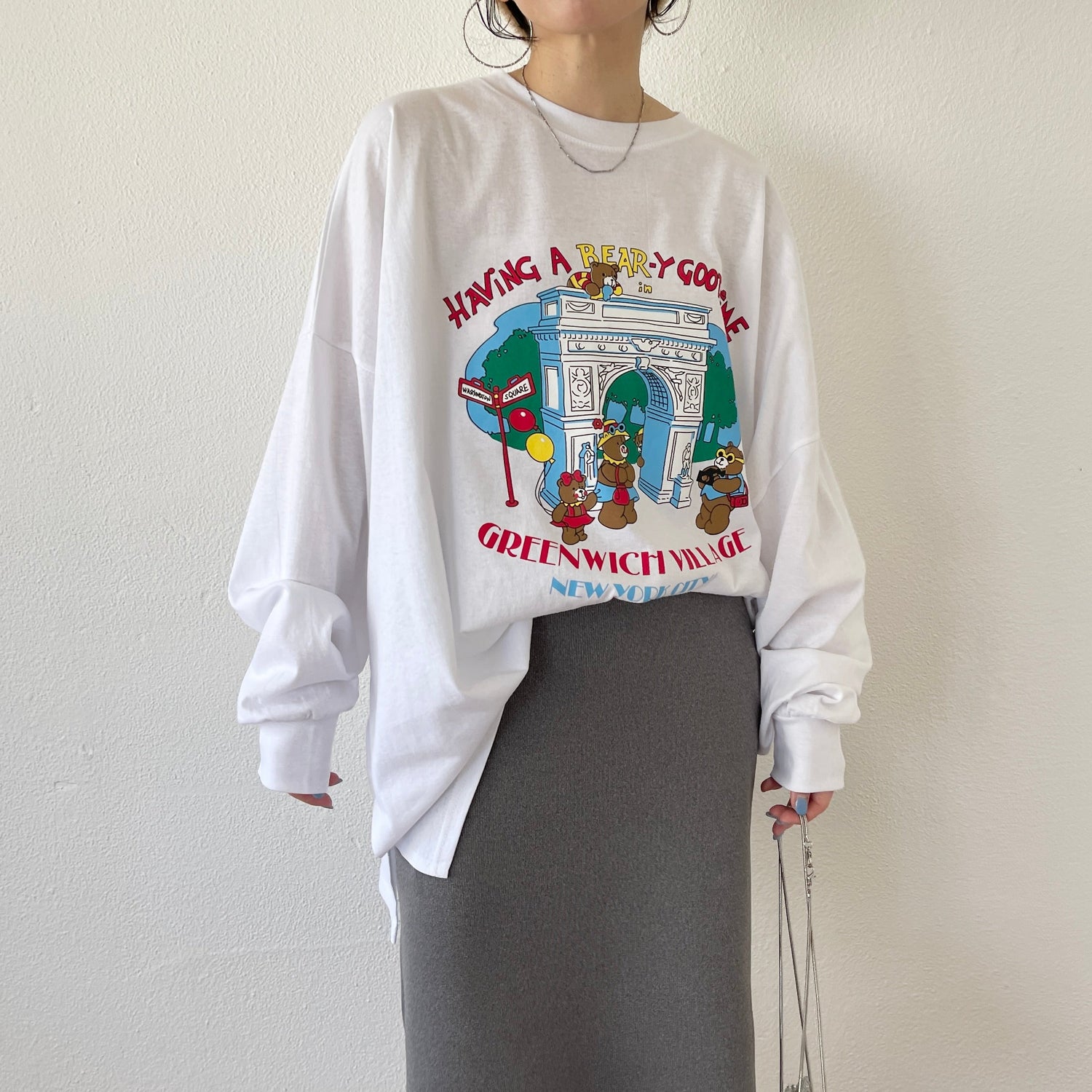 【SAMPLE】daily daily 2way knit skirt / gray