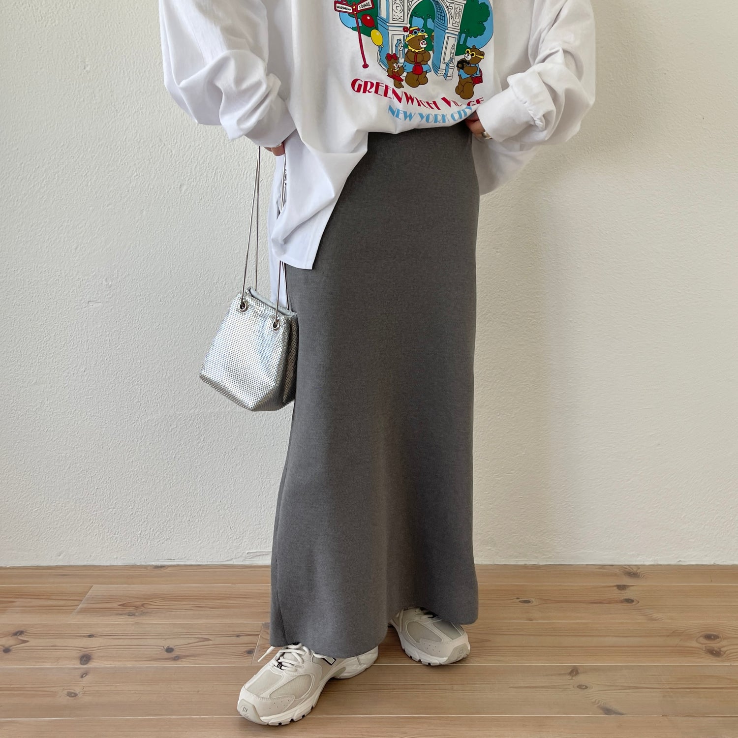 daily daily 2way knit skirt / gray