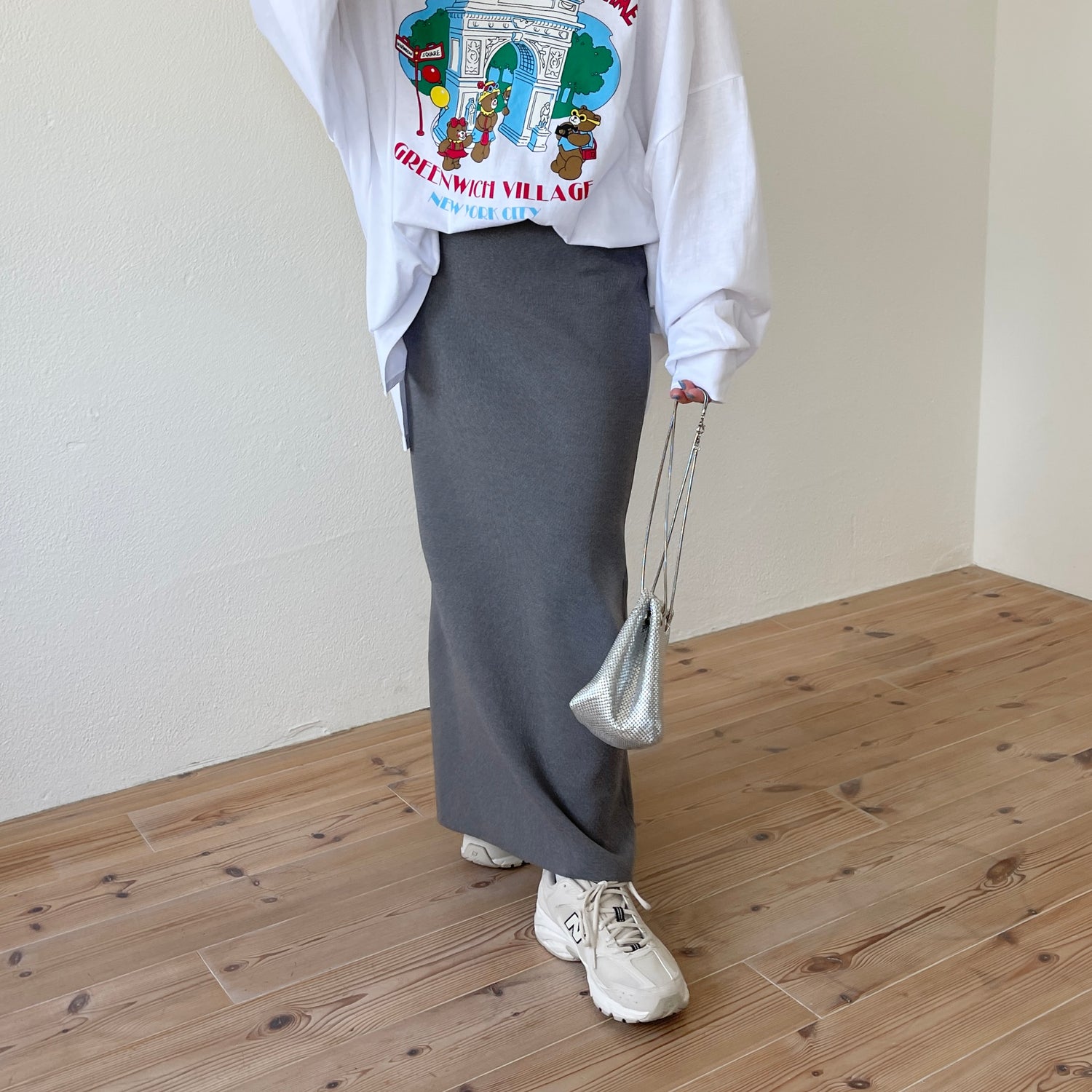 daily daily 2way knit skirt / gray