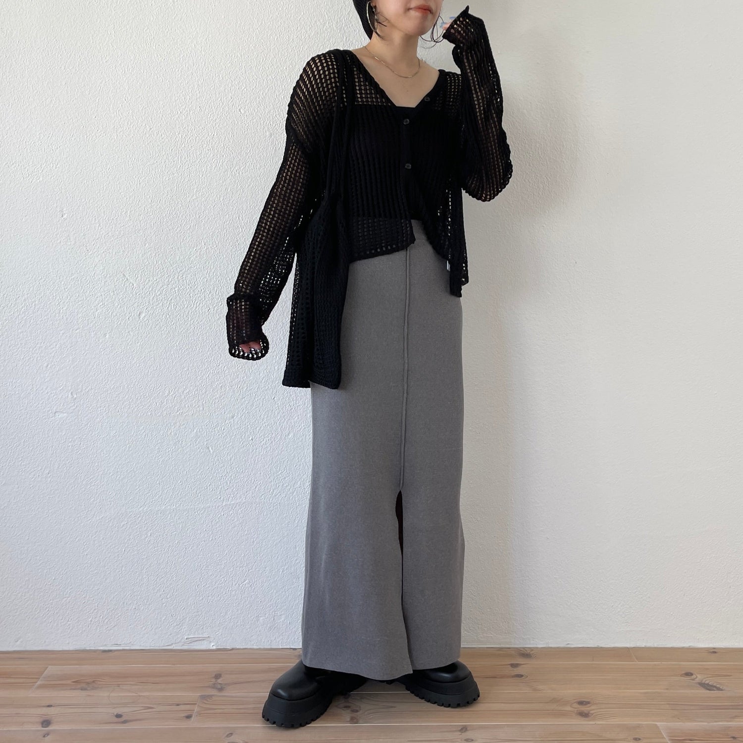 【SAMPLE】daily daily 2way knit skirt / gray