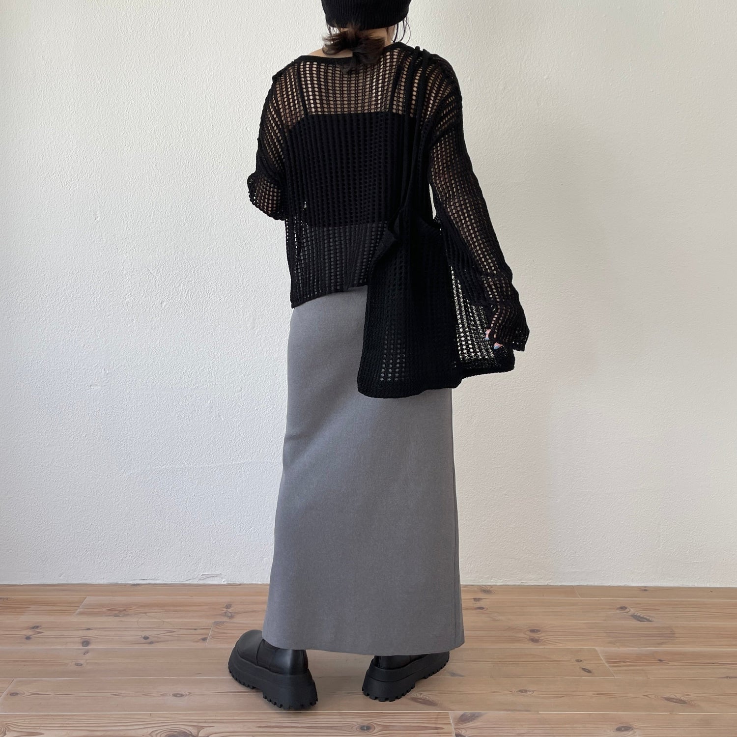 【SAMPLE】daily daily 2way knit skirt / gray