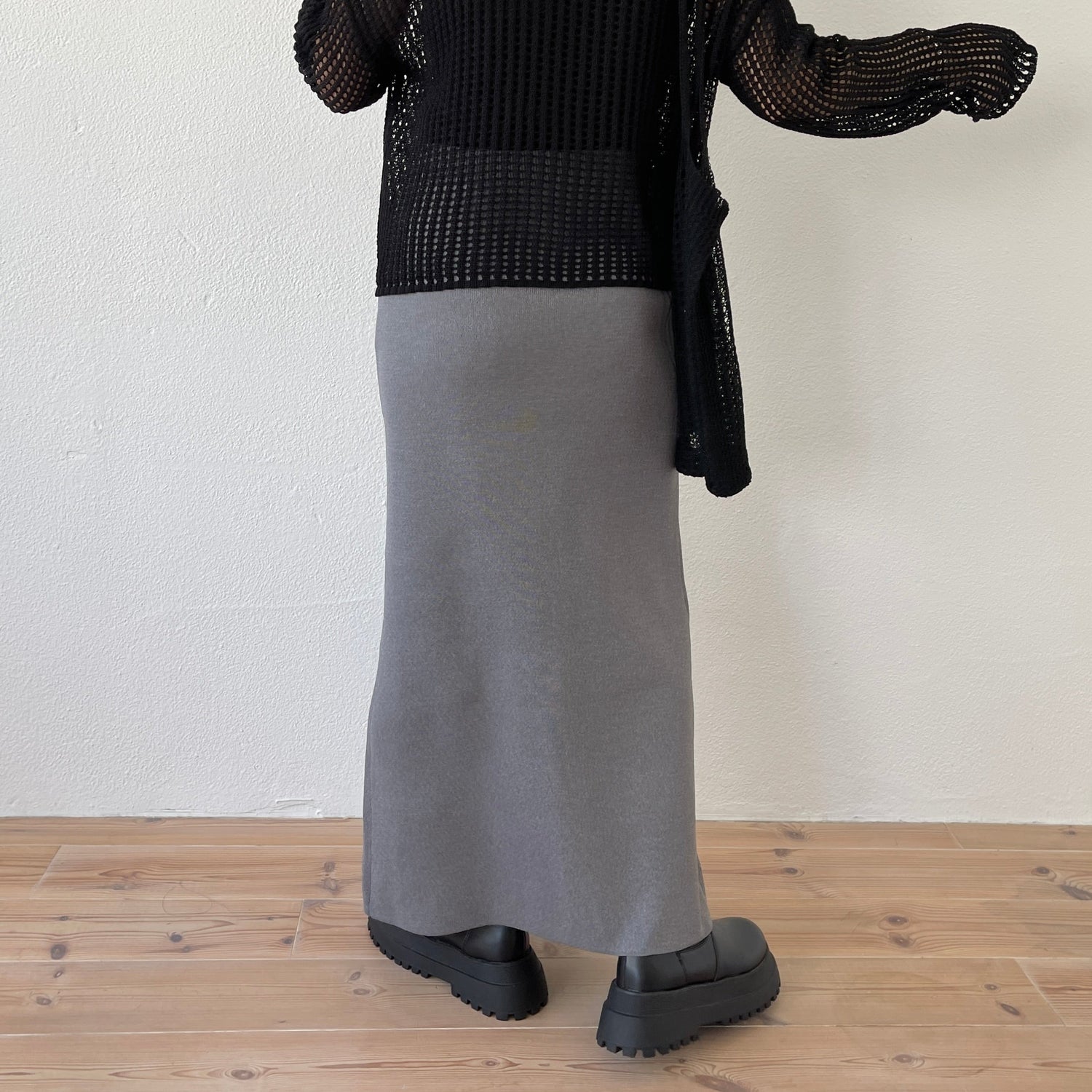 【SAMPLE】daily daily 2way knit skirt / gray