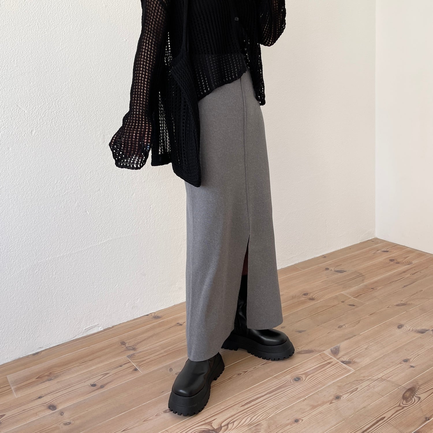 daily daily 2way knit skirt / gray