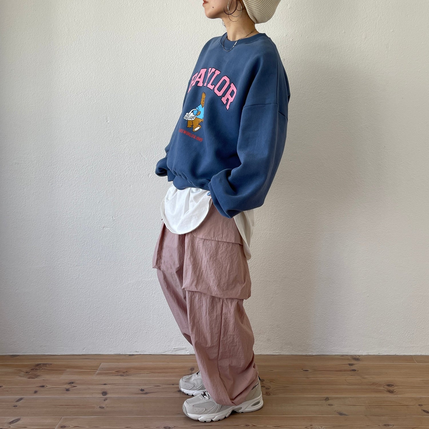 【SAMPLE】shopping bear sweat / navy