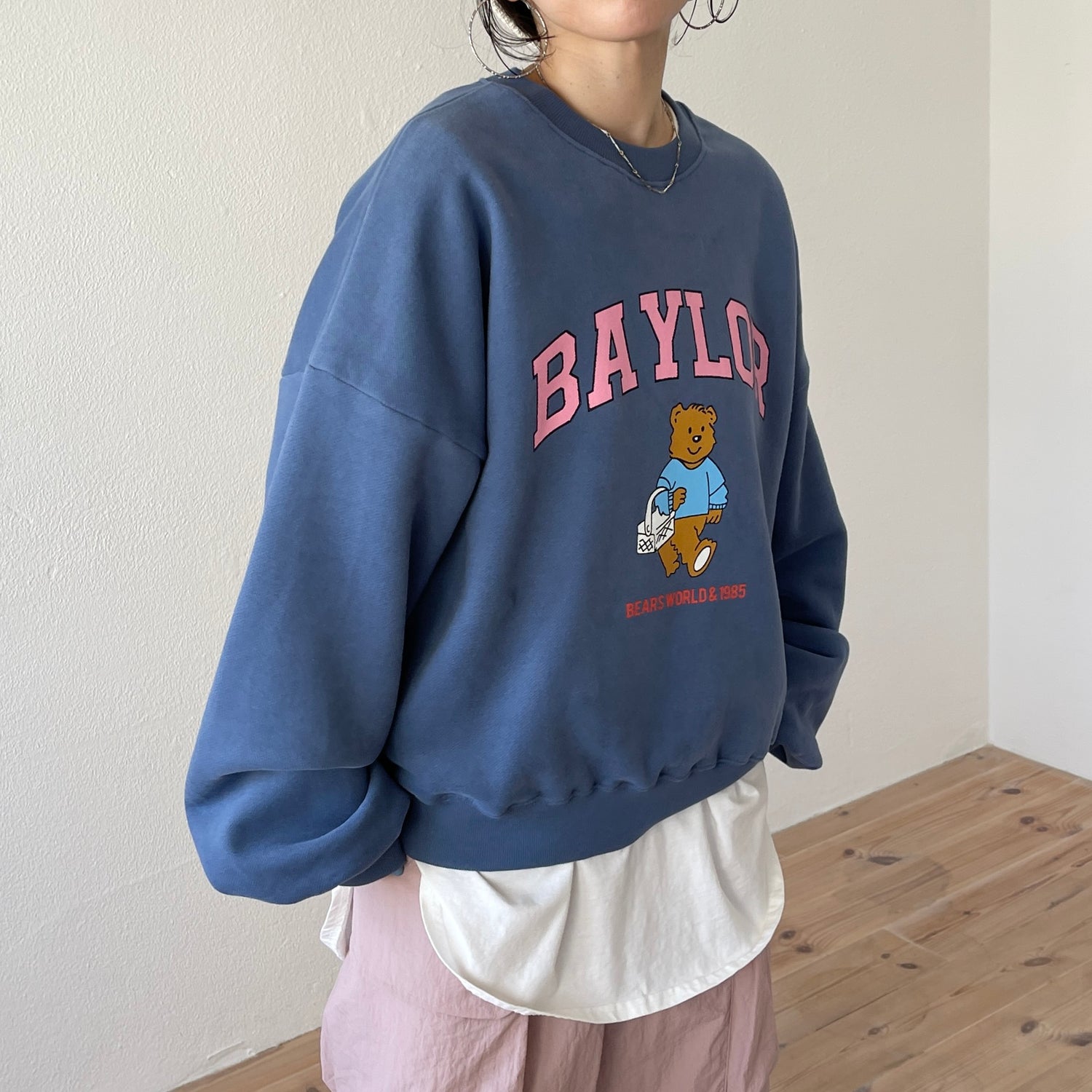shopping bear sweat / navy