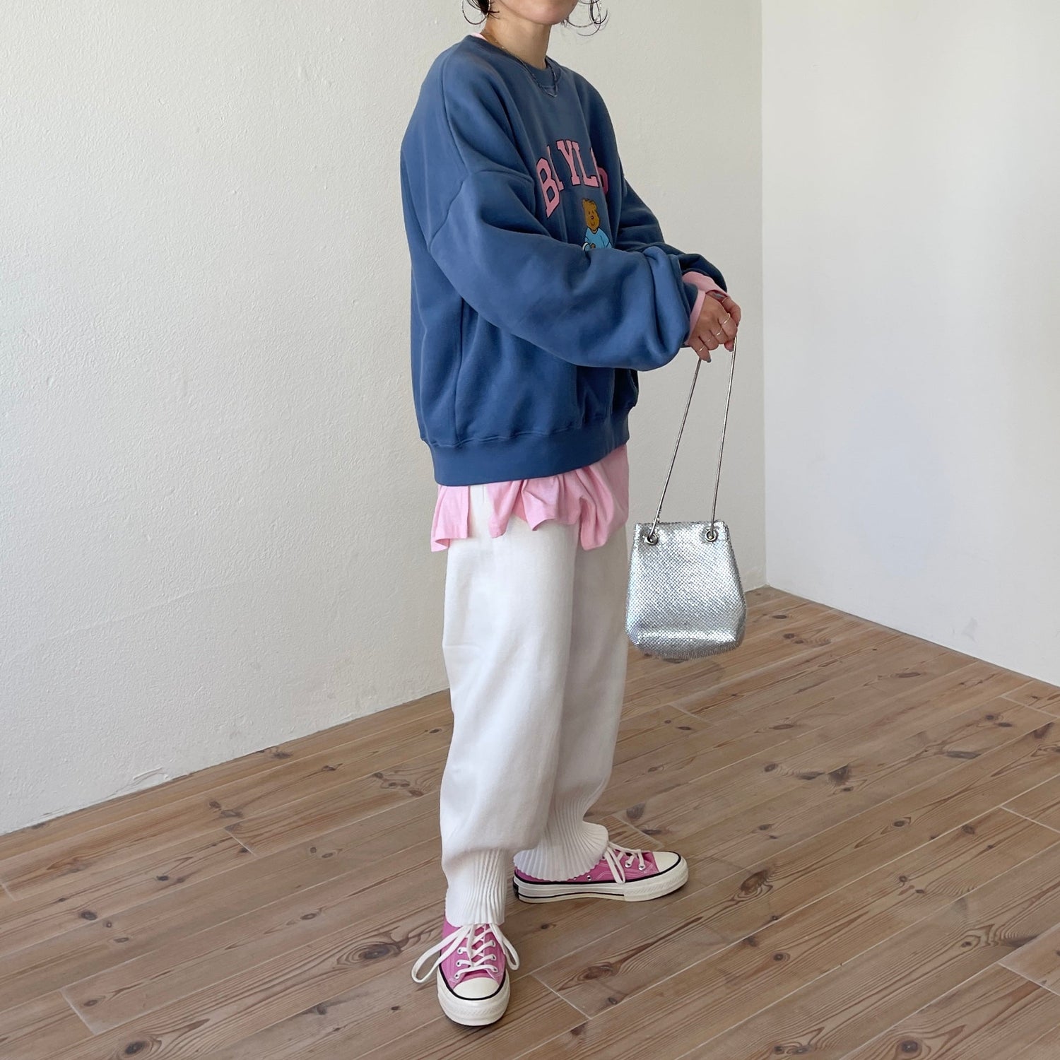 【SAMPLE】shopping bear sweat / navy