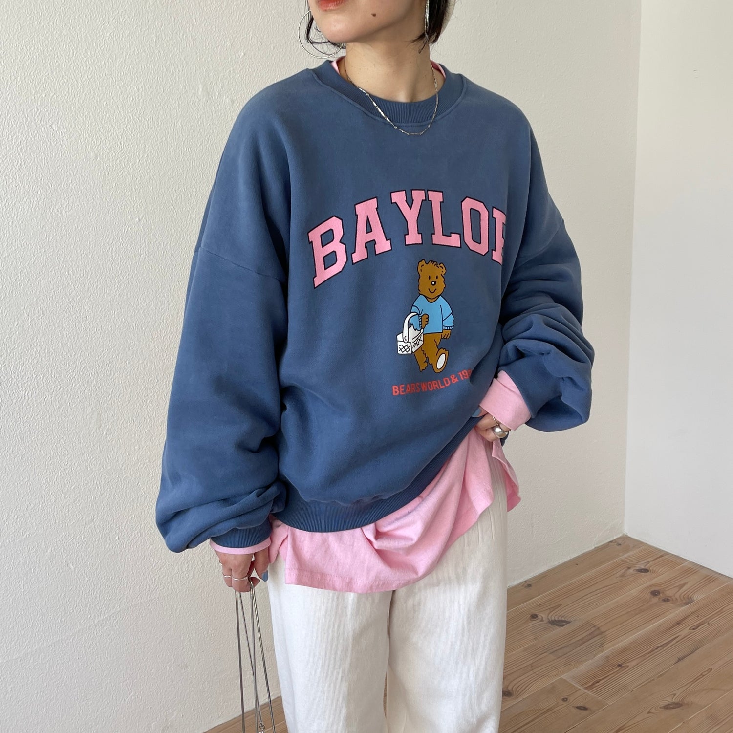 shopping bear sweat / navy