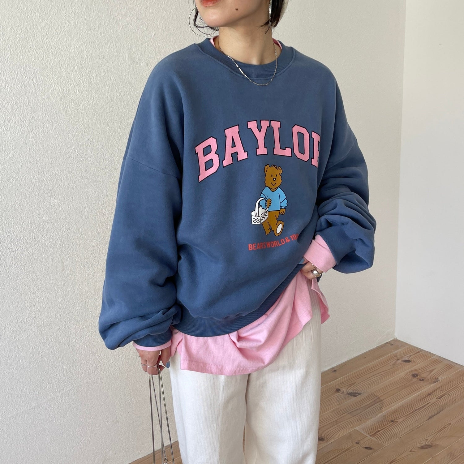 【SAMPLE】shopping bear sweat / navy