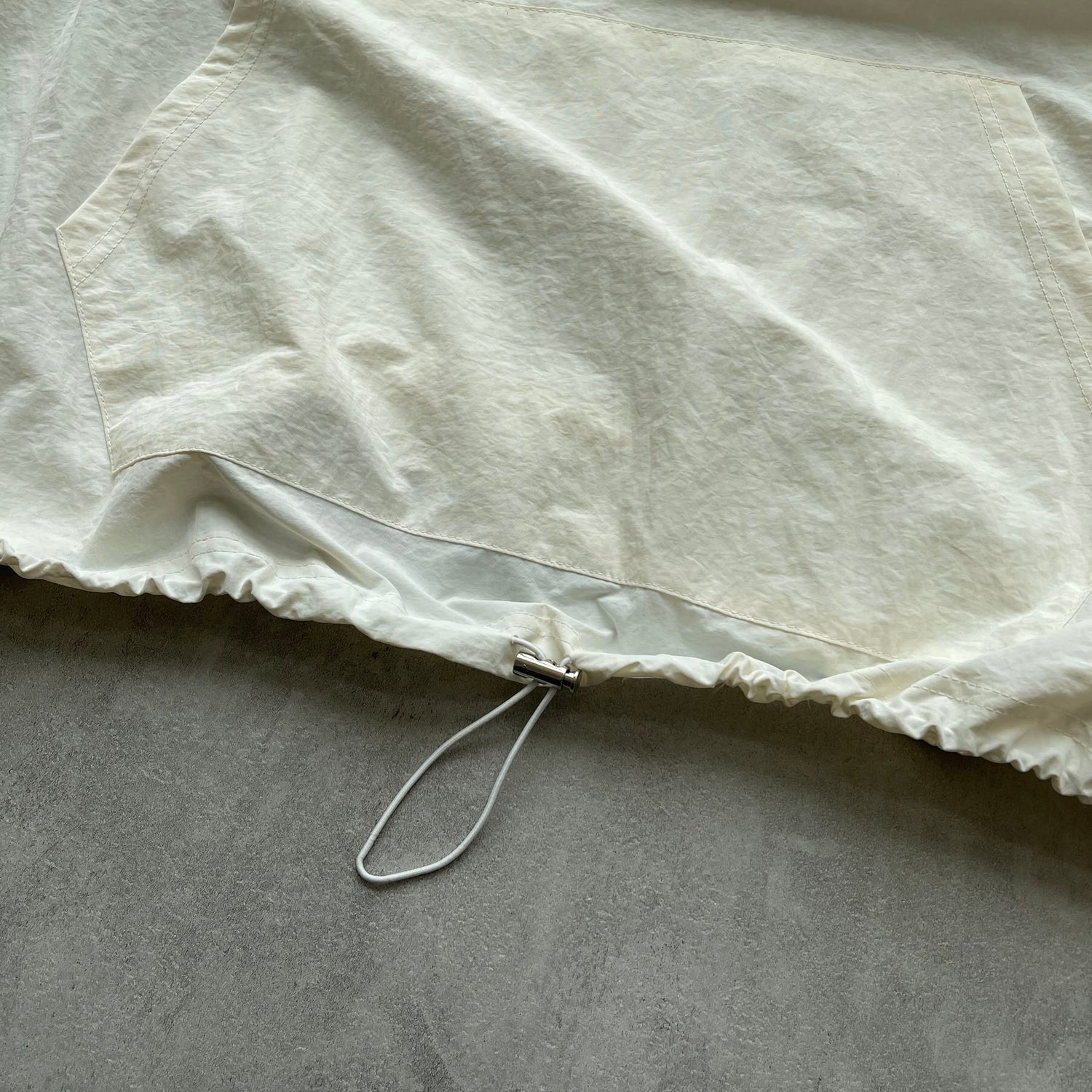 (2点SET) half zip nylon set up / ivory