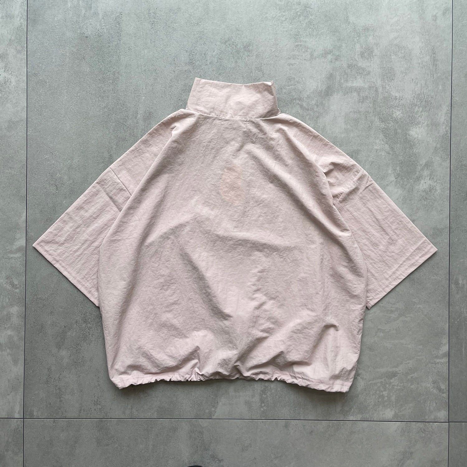 (2点SET) half zip nylon set up / pink