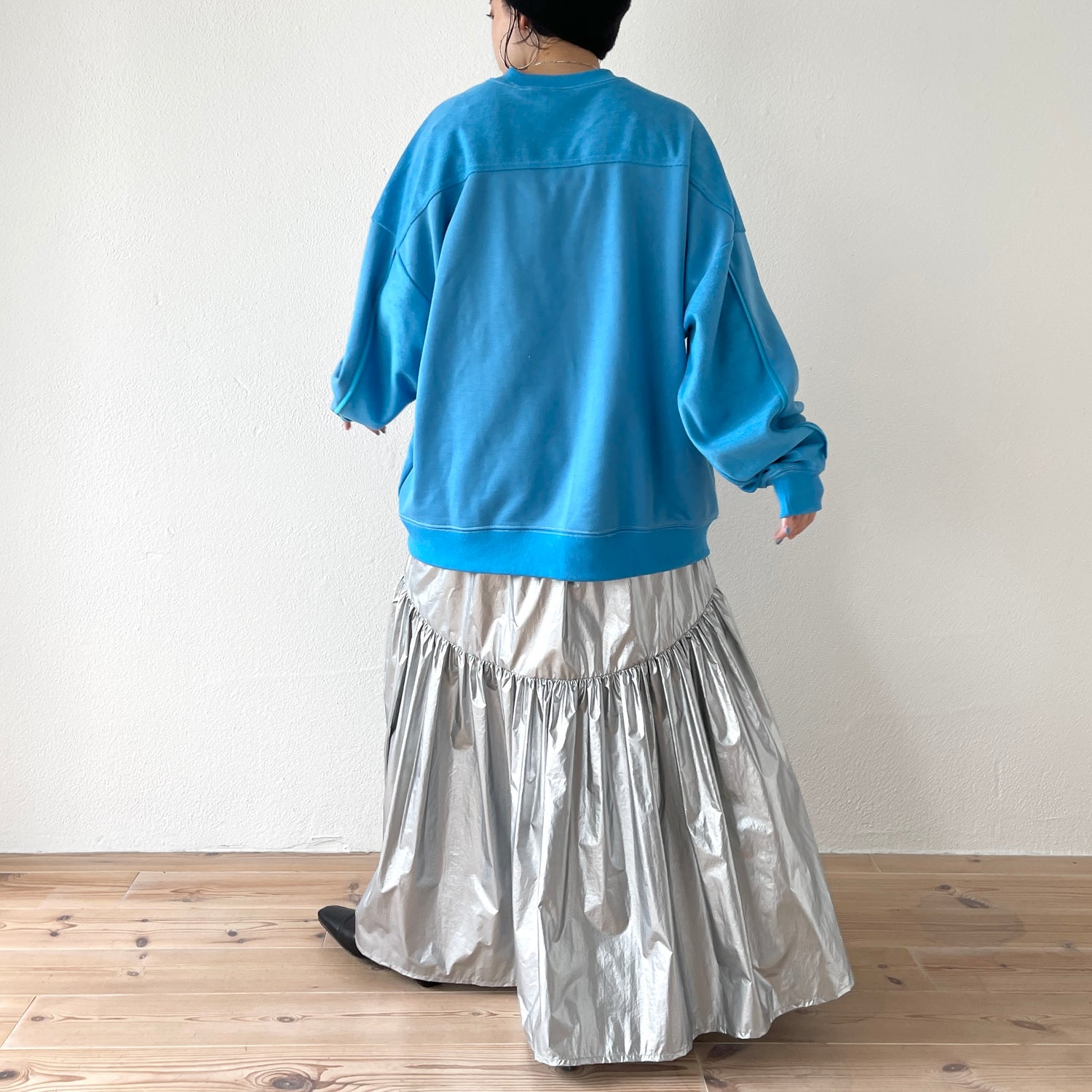 volume sleeve piping sweat / blue