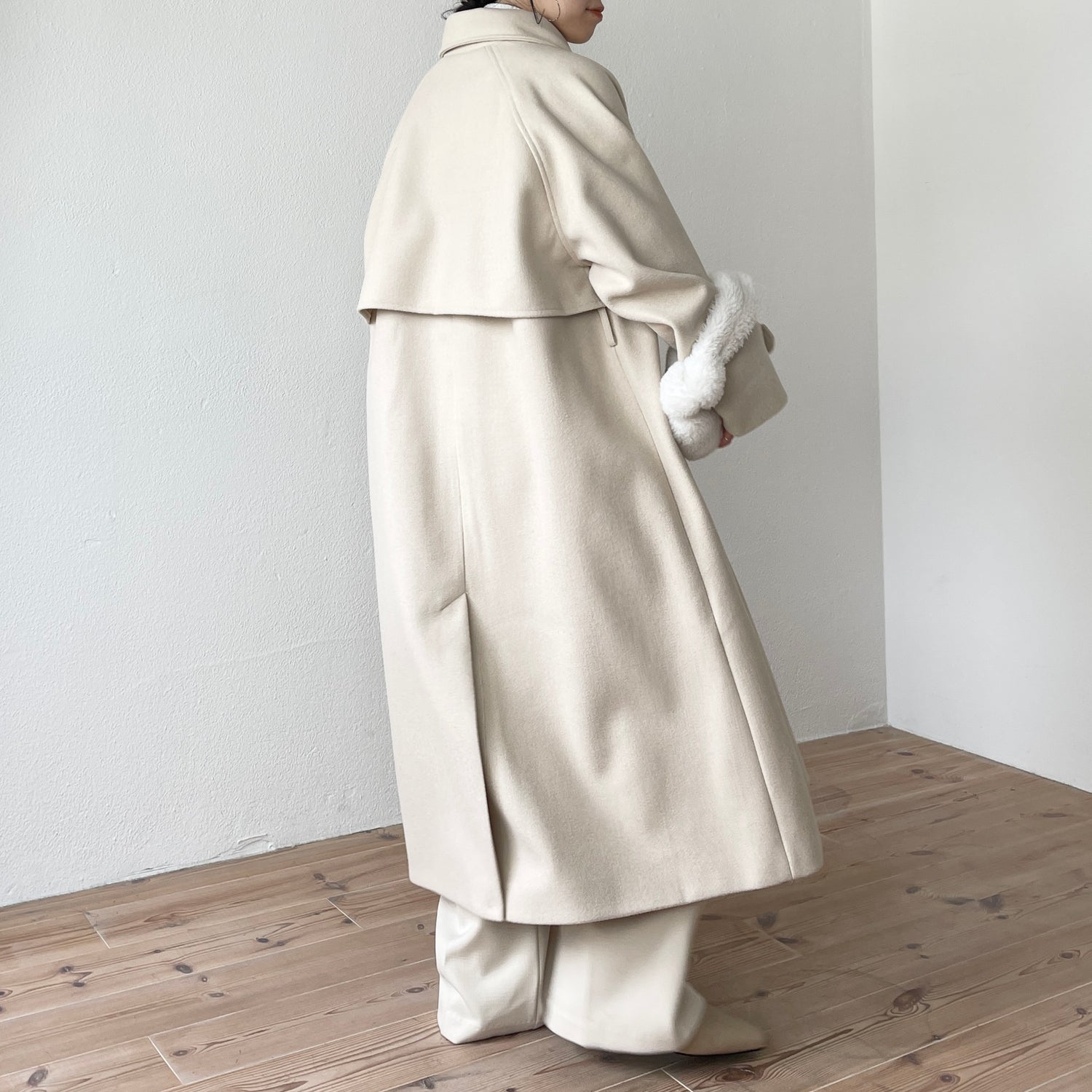 daily daily soutien collar long coat / ivory