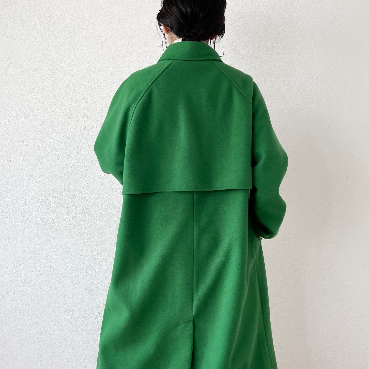 daily daily soutien collar long coat / green