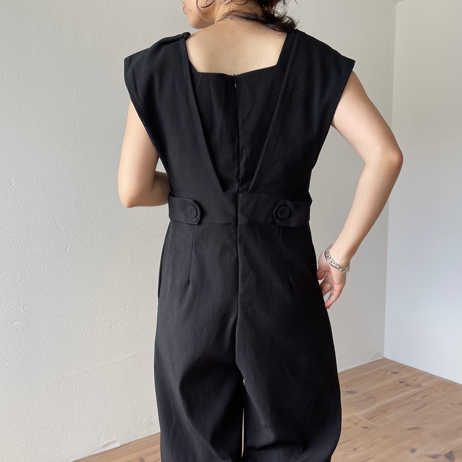 【SAMPLE】mulch scene jump suits / black