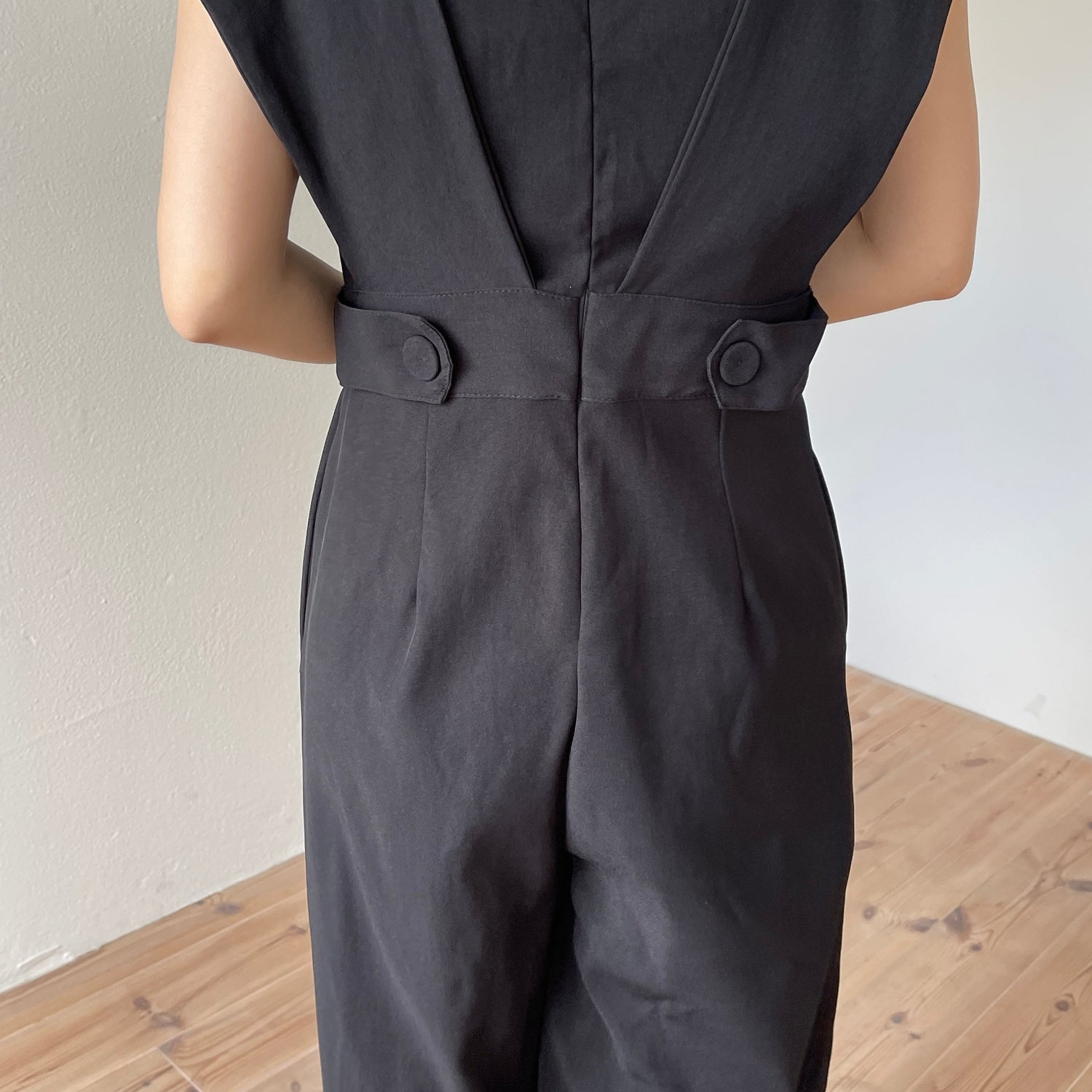 【SAMPLE】mulch scene jump suits / black
