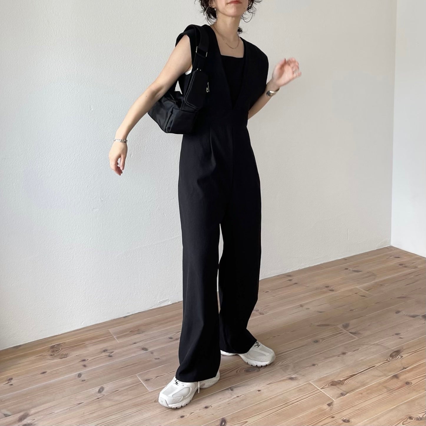 【SAMPLE】mulch scene jump suits / black