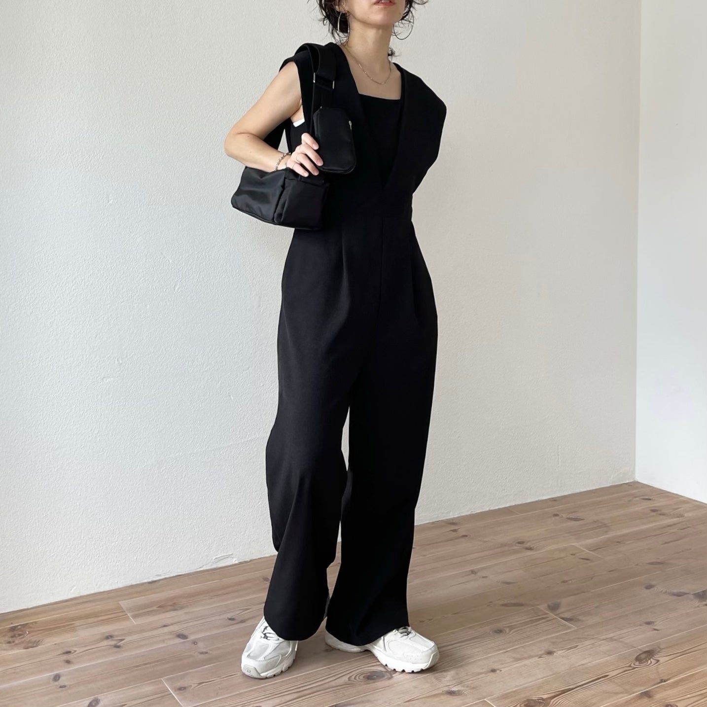 【SAMPLE】mulch scene jump suits / black