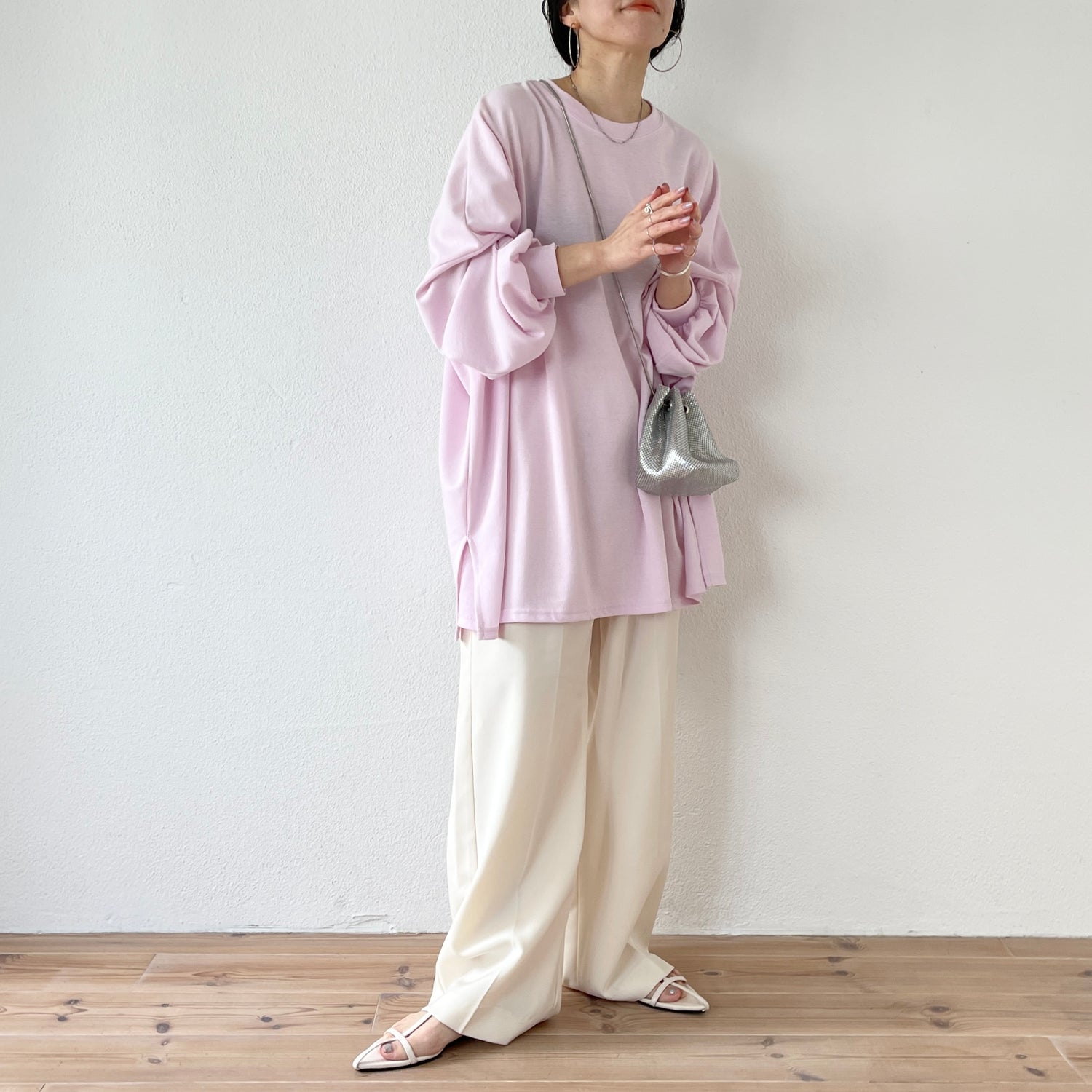 super loose light sweatee / baby pink
