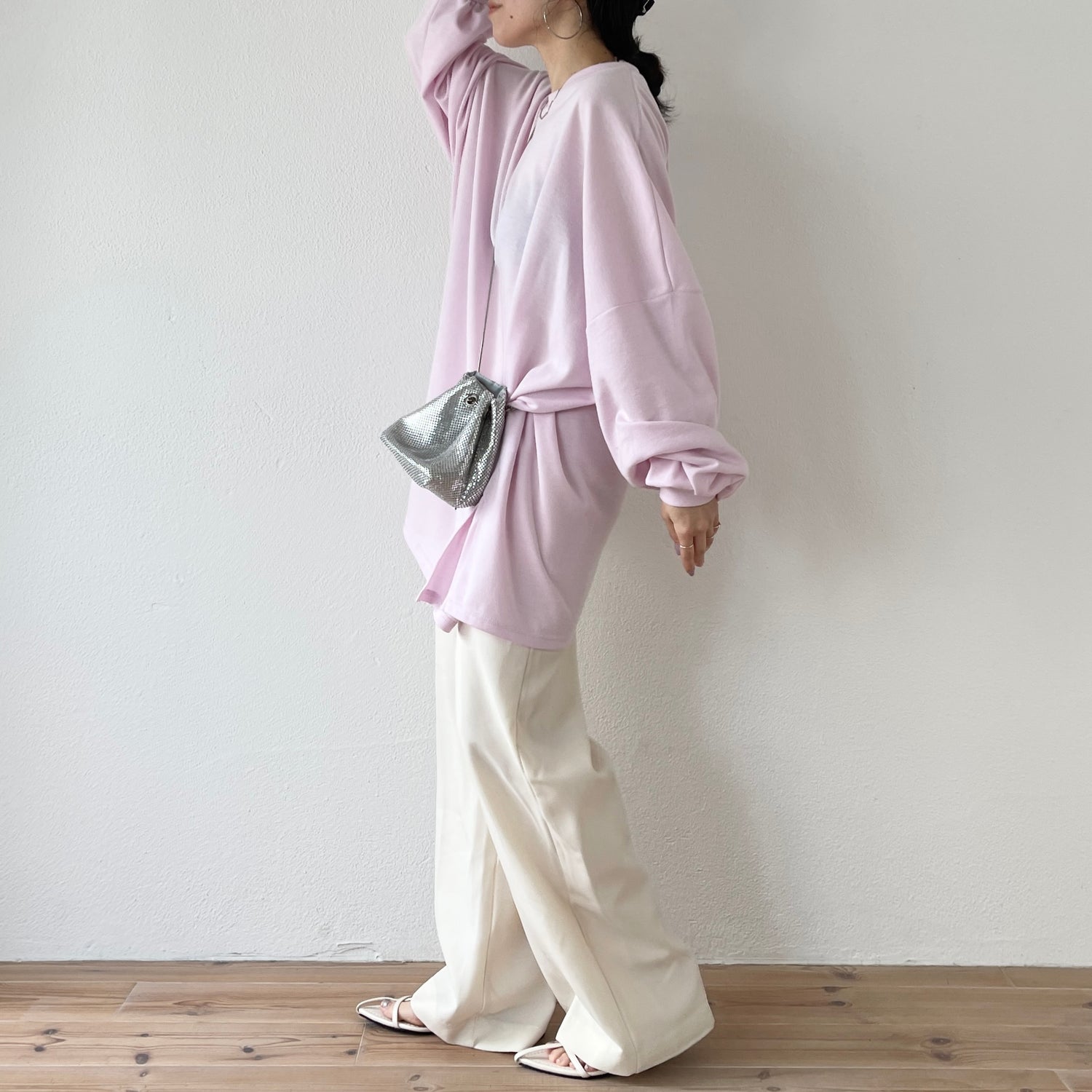 super loose light sweatee / baby pink