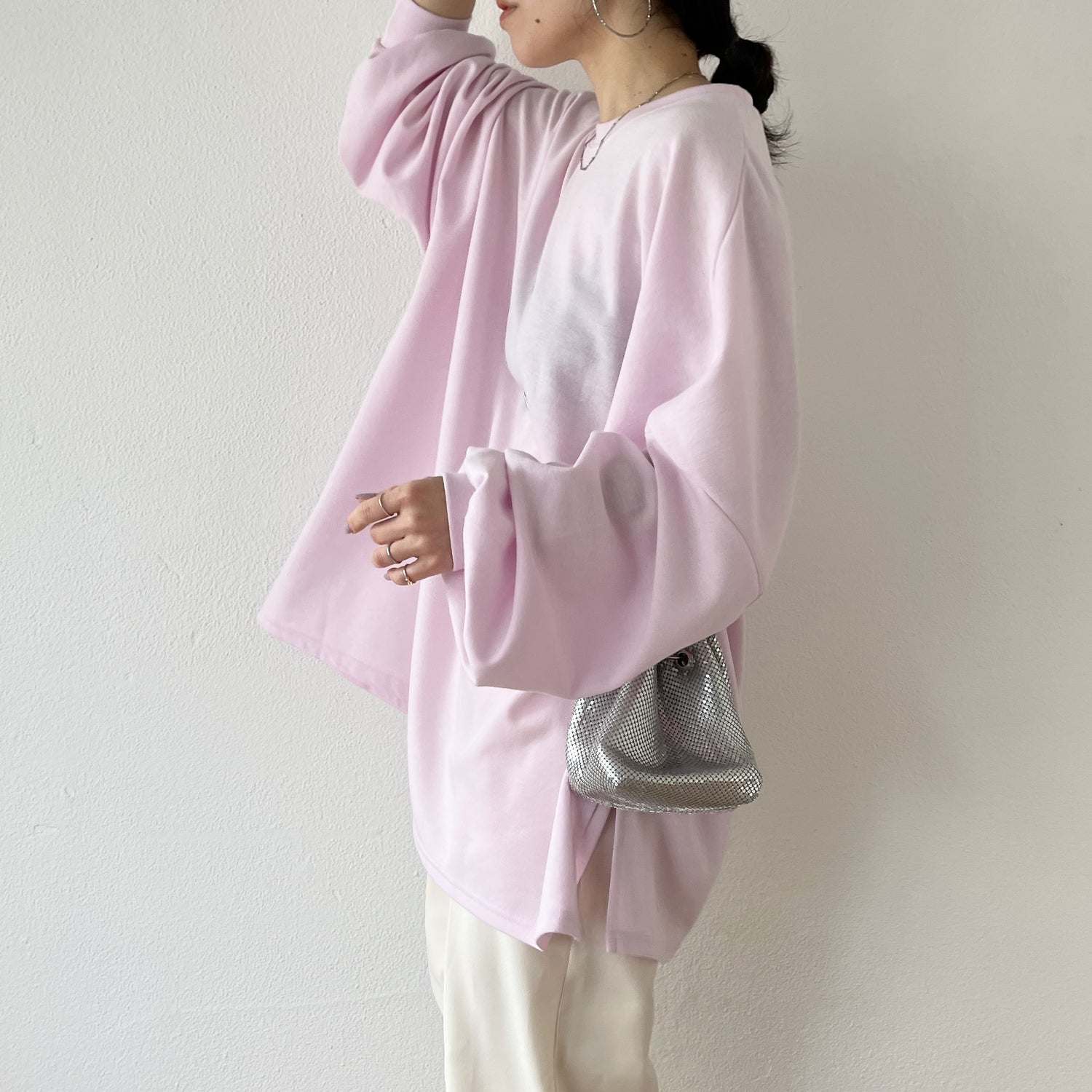 super loose light sweatee / baby pink