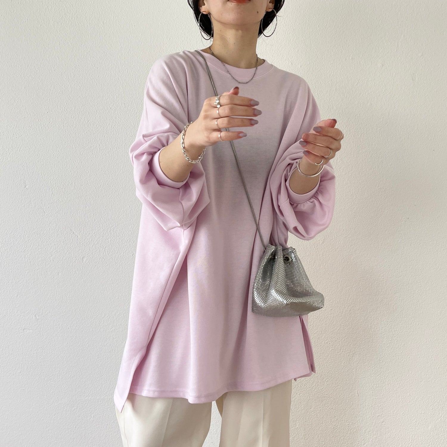 super loose light sweatee / baby pink