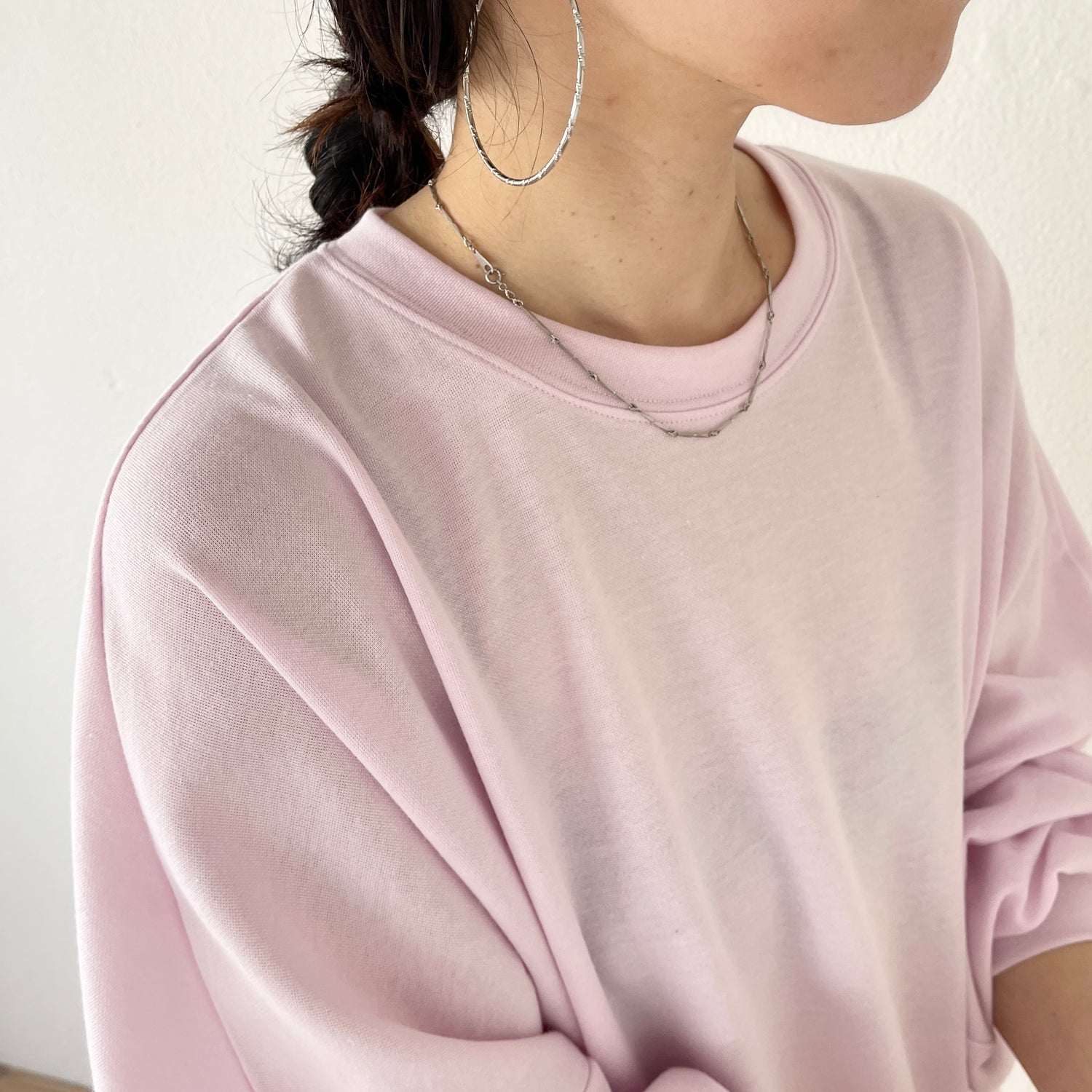 super loose light sweatee / baby pink