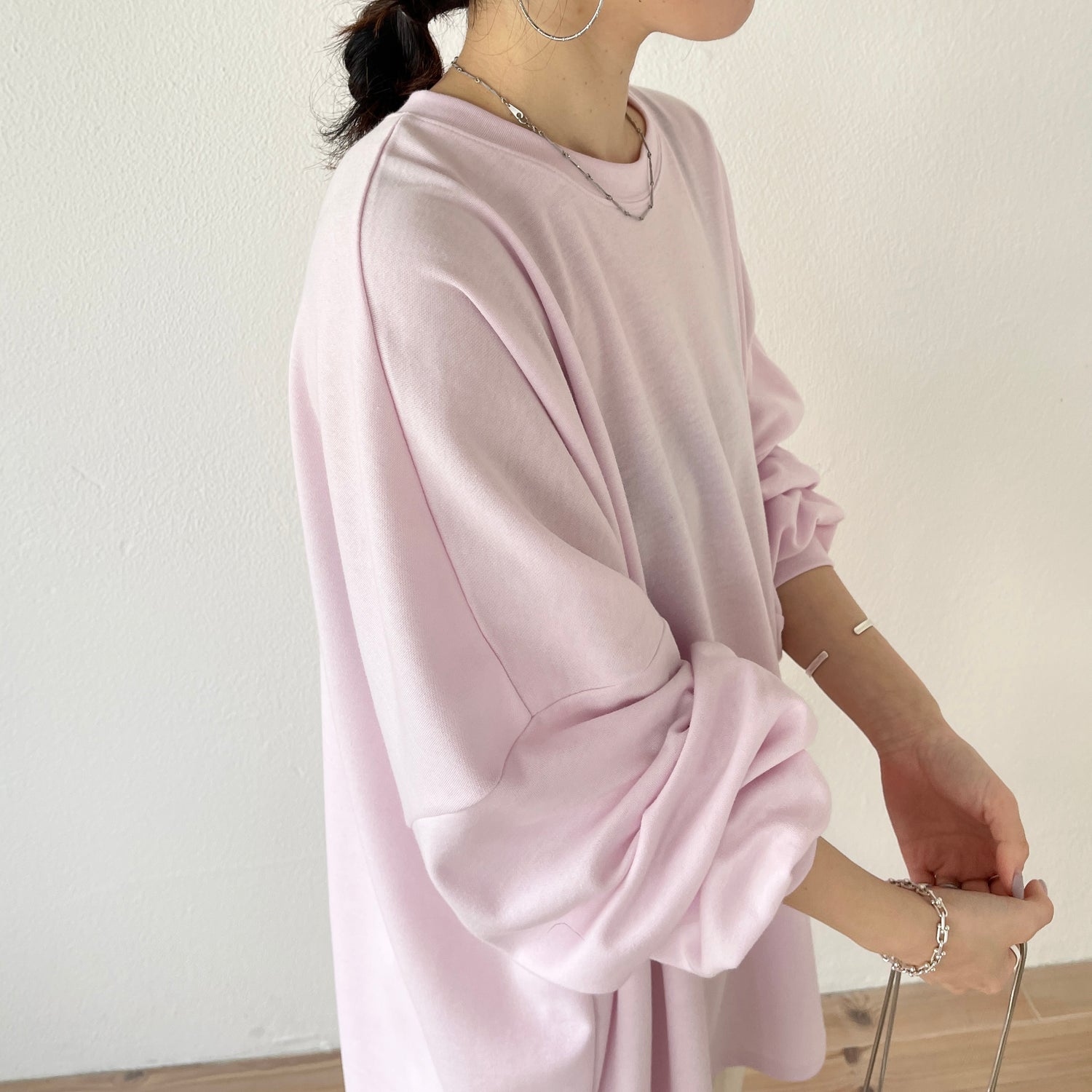 super loose light sweatee / baby pink