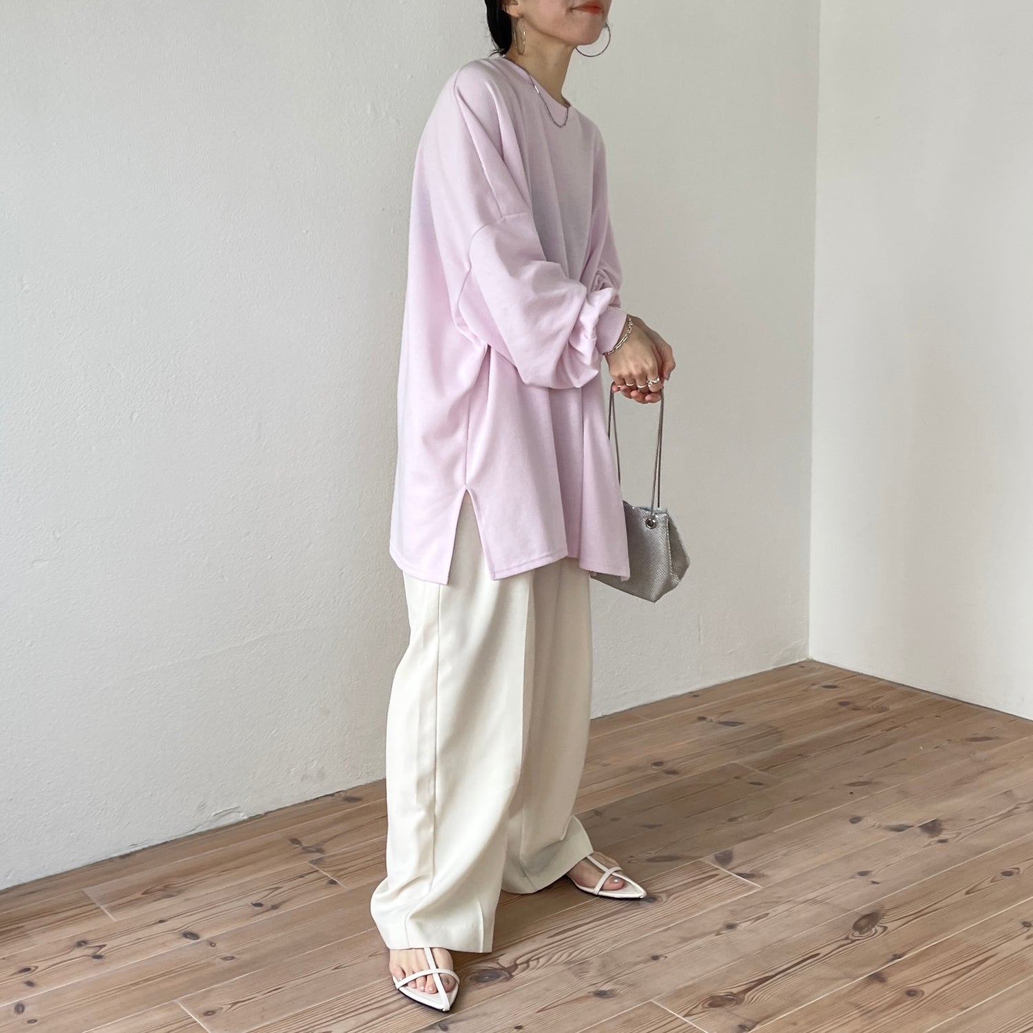 super loose light sweatee / baby pink