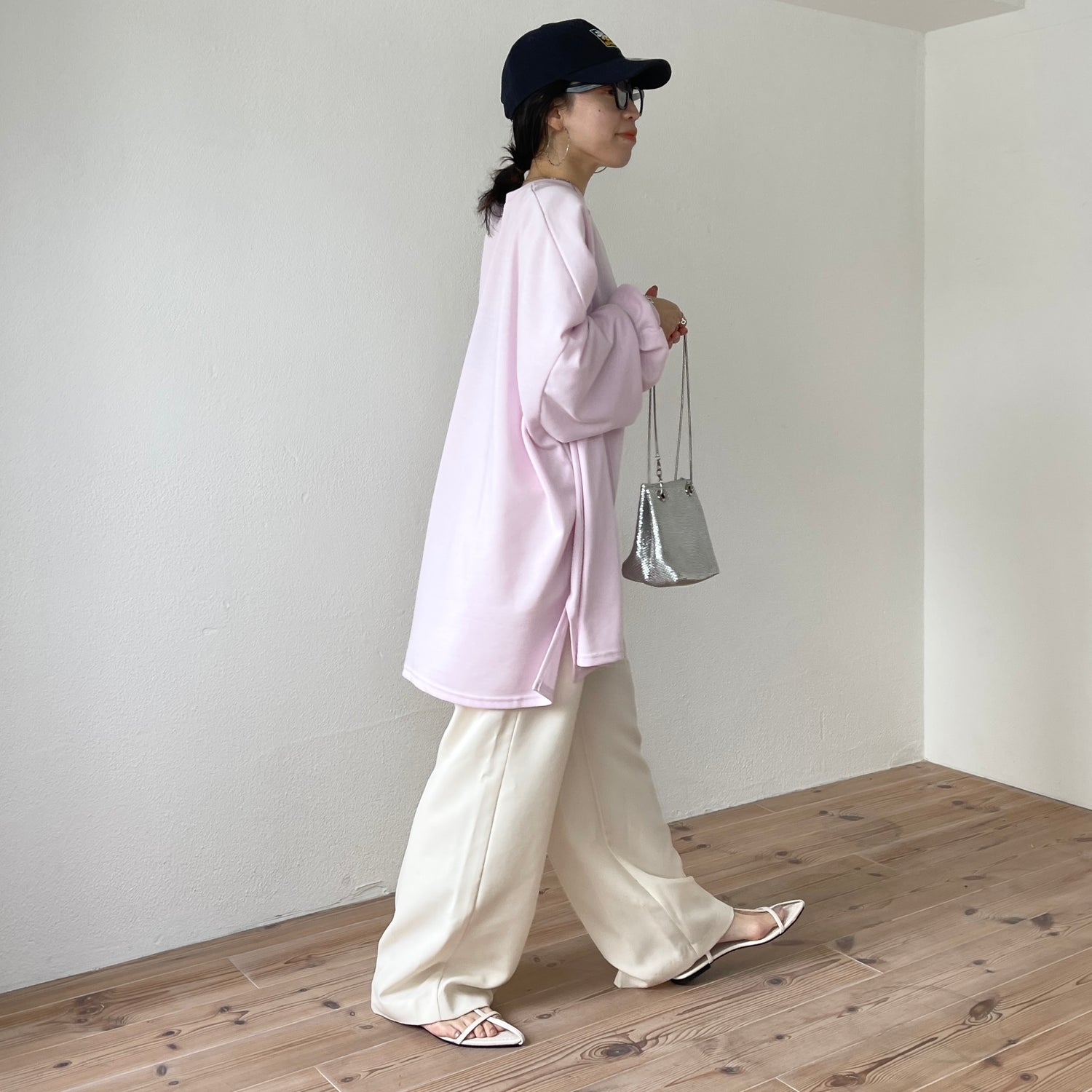 super loose light sweatee / baby pink
