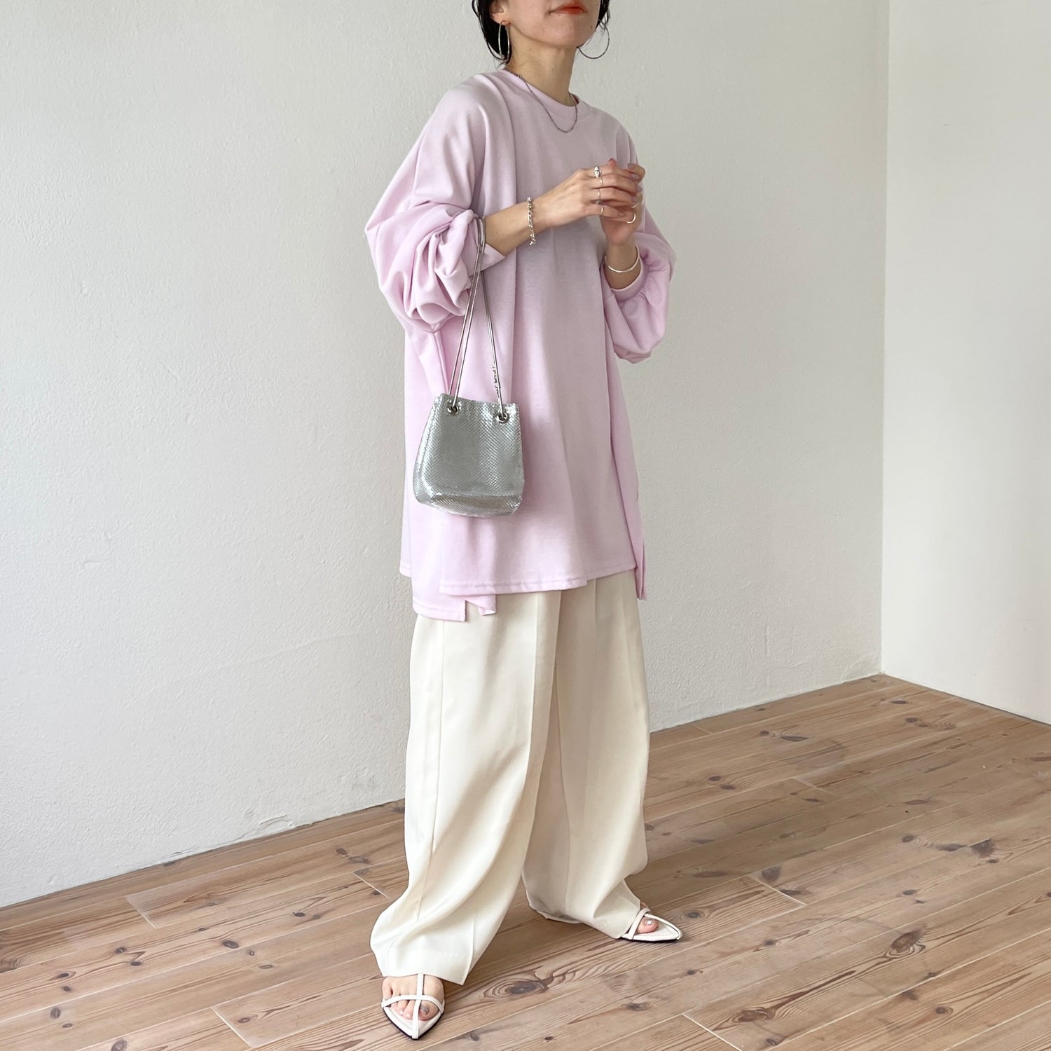 super loose light sweatee / baby pink
