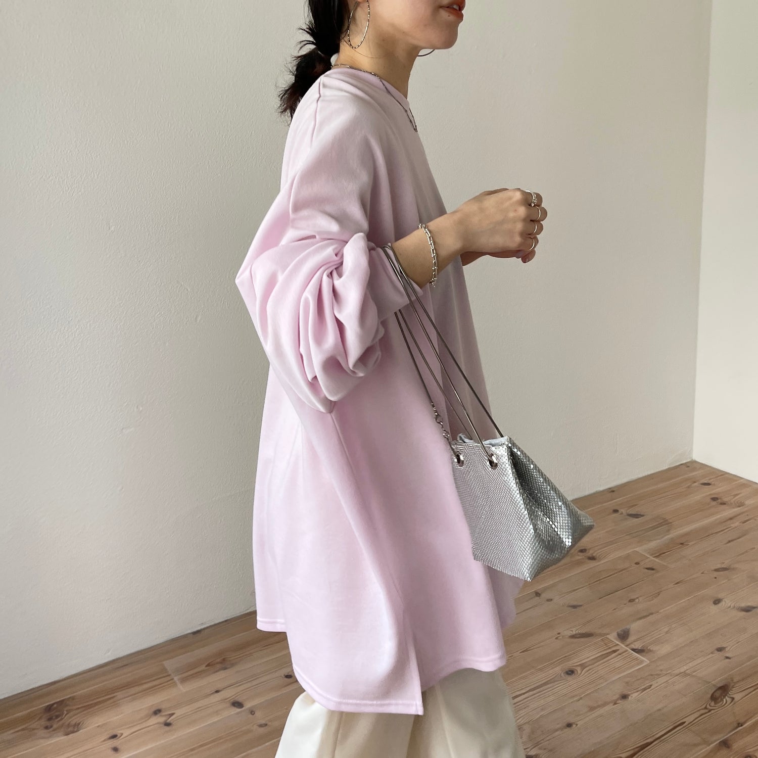 super loose light sweatee / baby pink