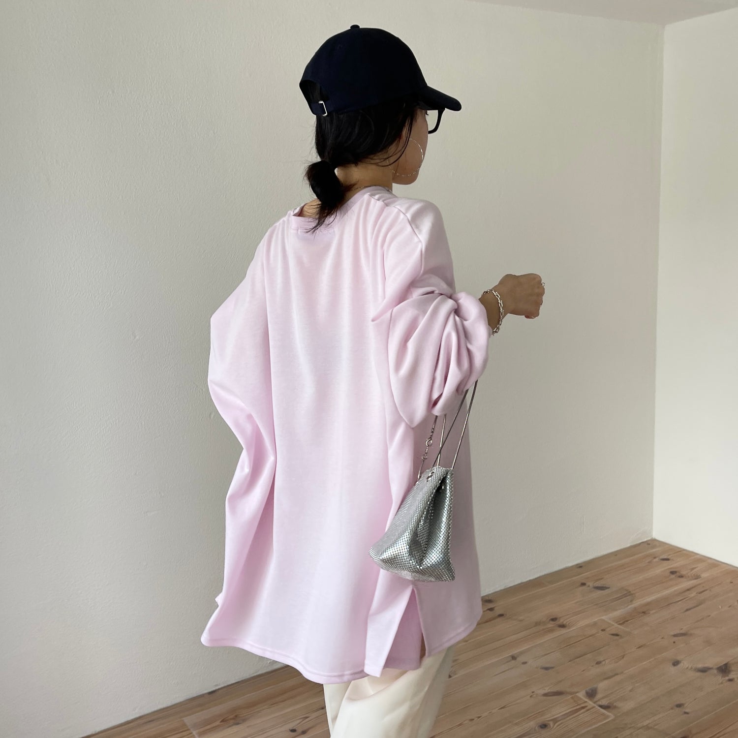 super loose light sweatee / baby pink