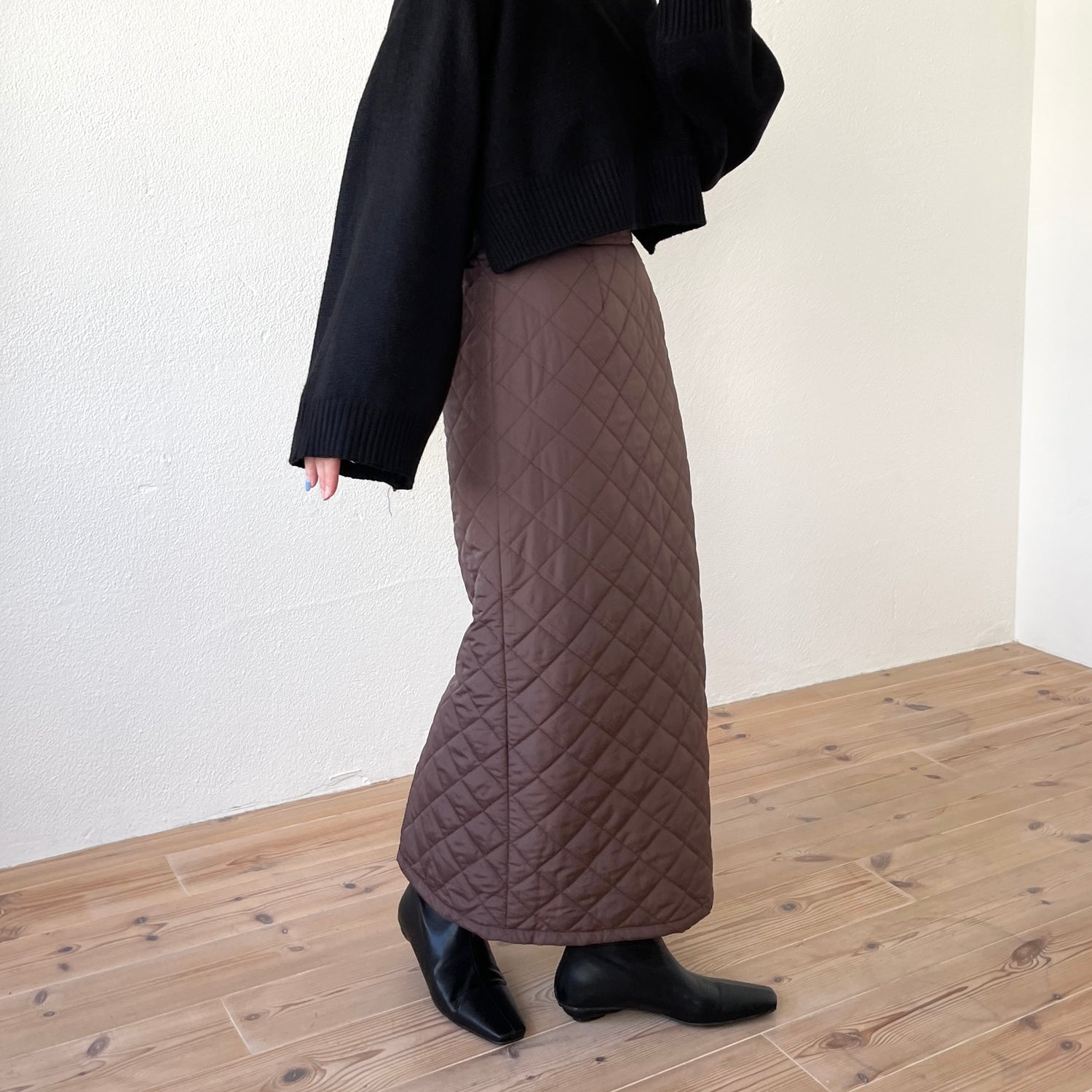 quilting skirt / brown