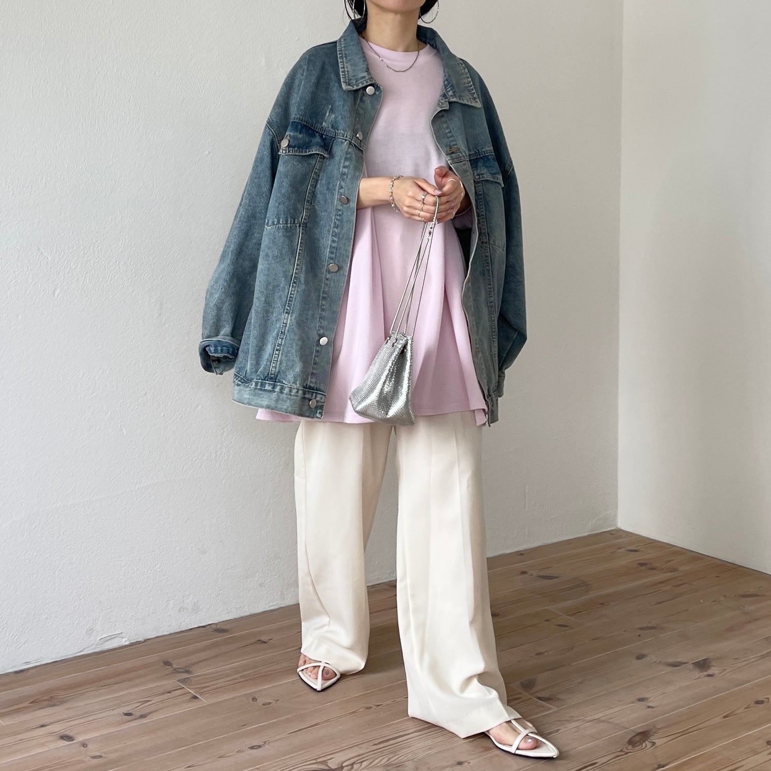 super loose light sweatee / baby pink