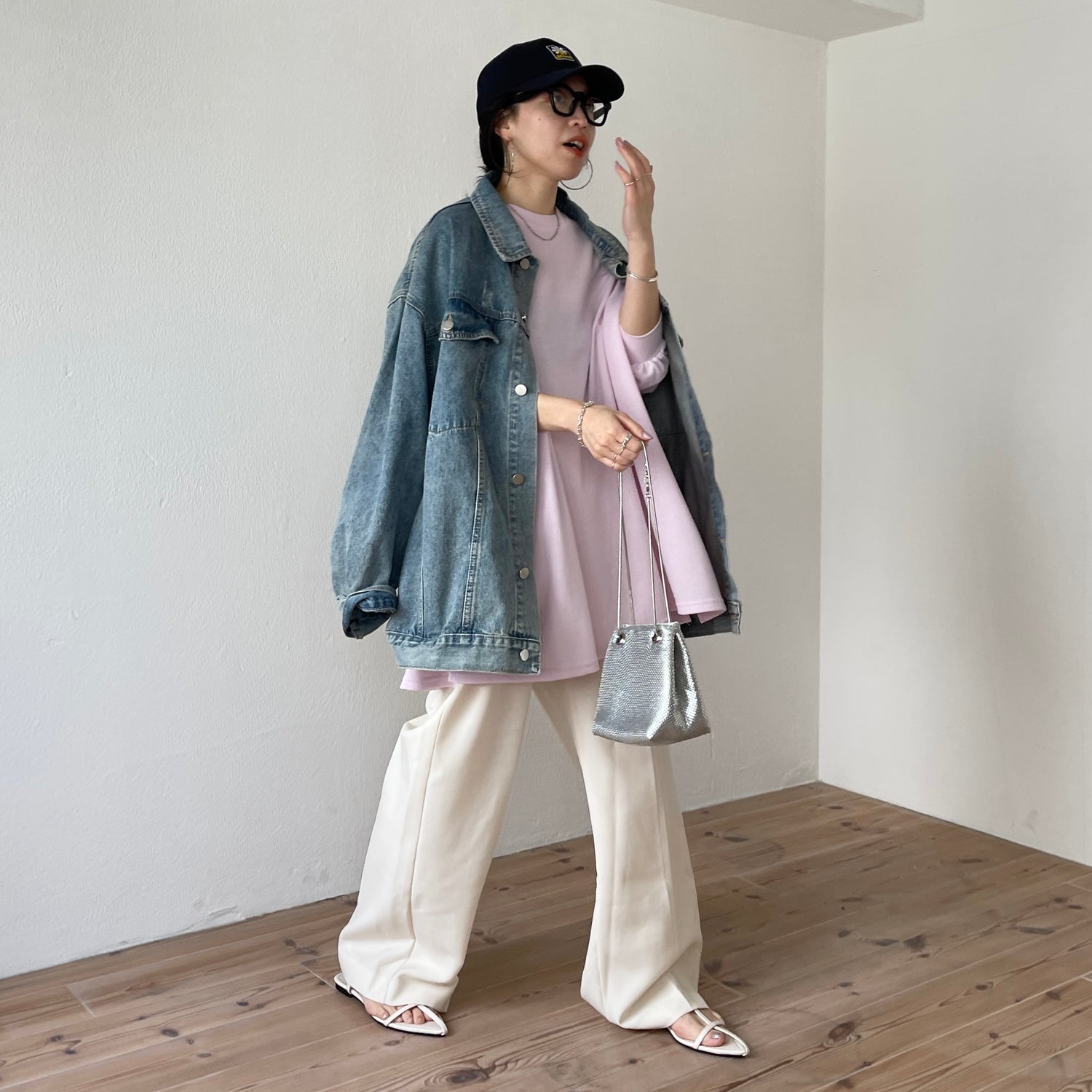 super loose light sweatee / baby pink