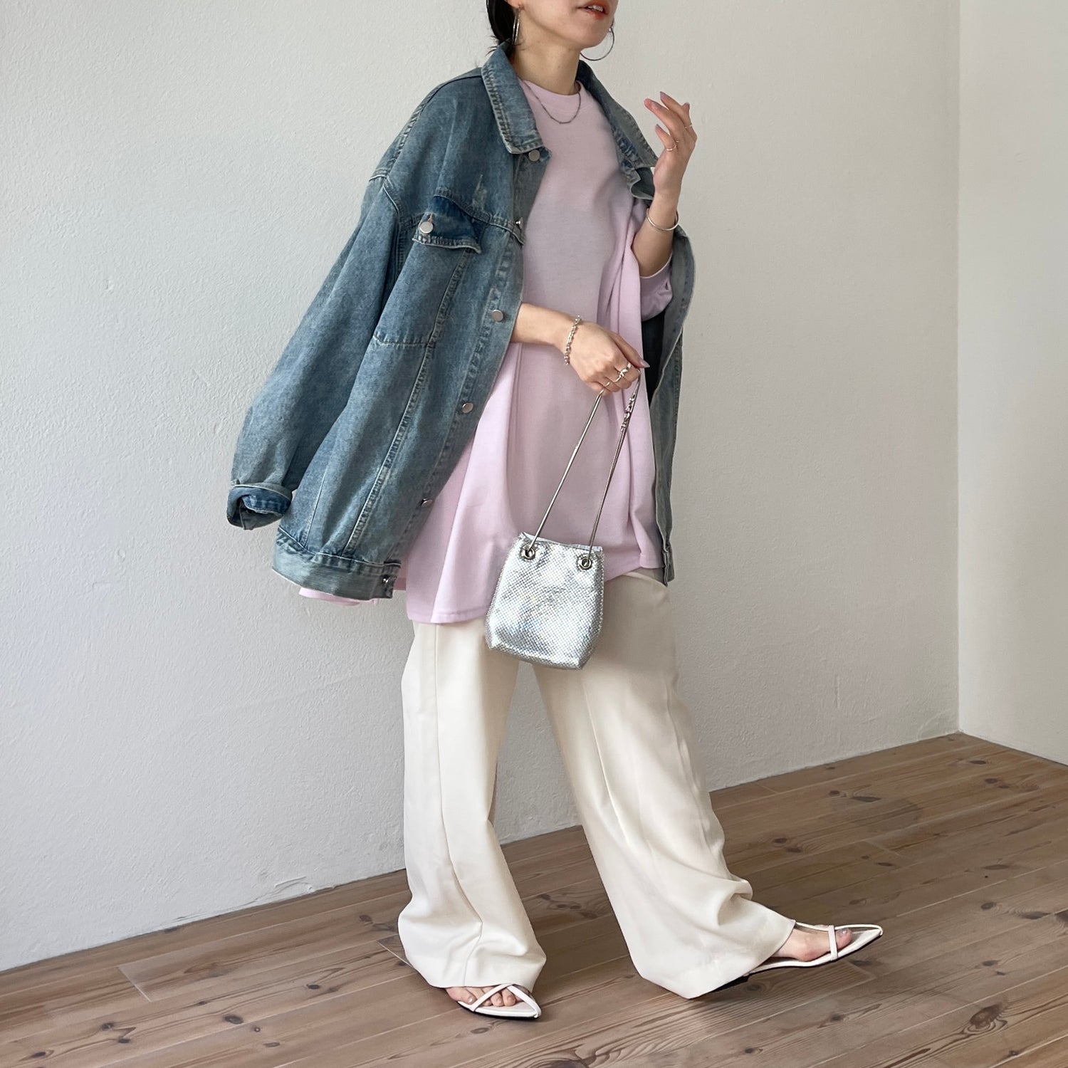 super loose light sweatee / baby pink